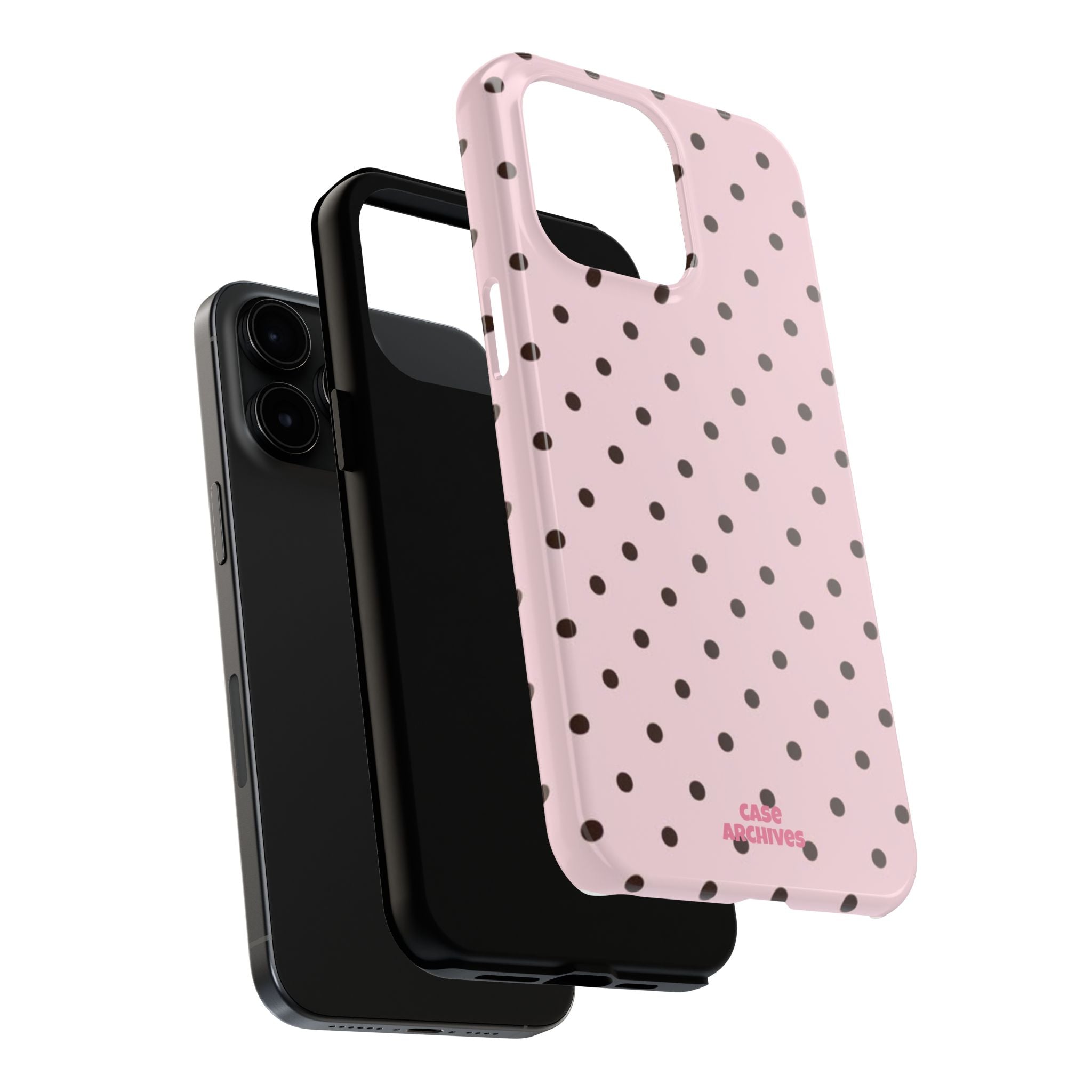 Pink polka dot Tough Phone Case – Slim Protective iPhone Cover