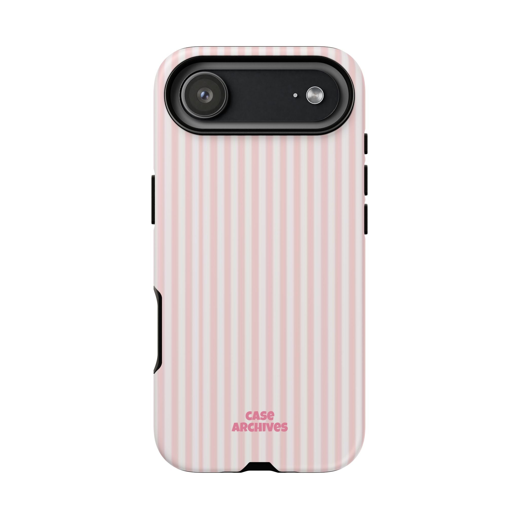 Pink Pastel Stripe Tough Phone Case — Protective iPhone Cover