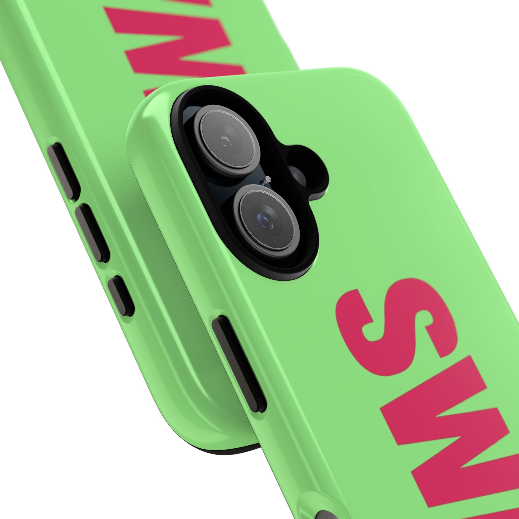 SWAG vertical text Phone Case | Lime green pink typography