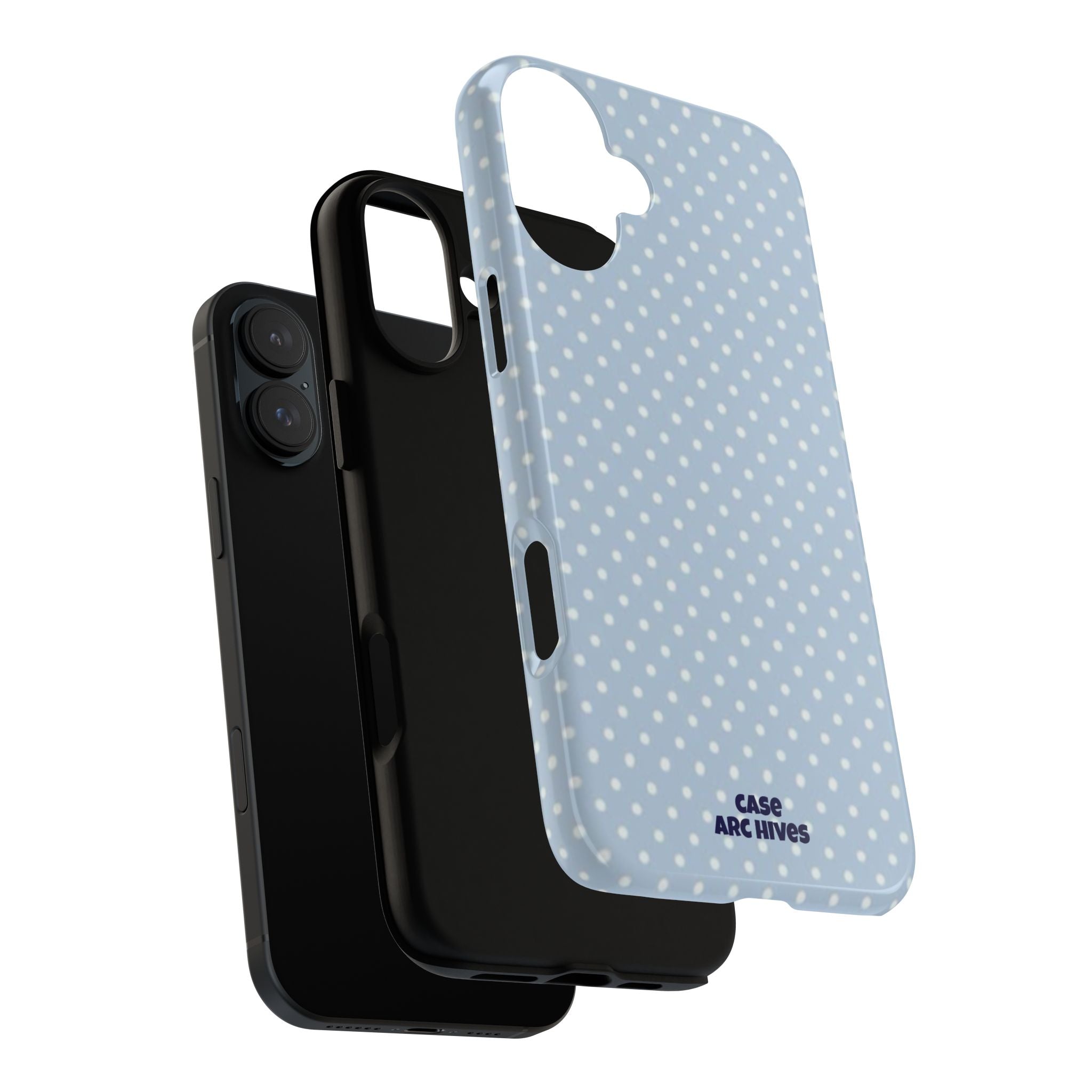 Pastel Blue Polka Dot Tough Phone Case — Protective iPhone Cover