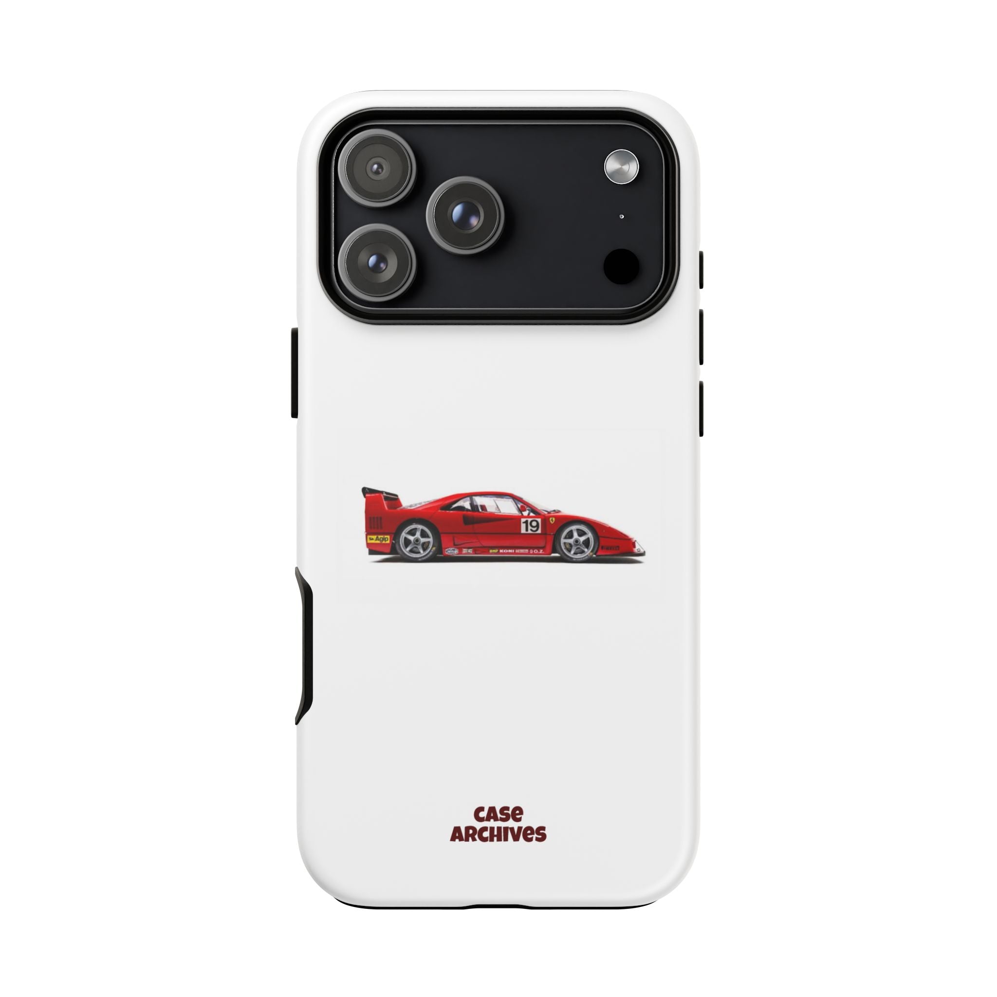 Phone Case — Red Vintage Race Car Design (Case Archives)