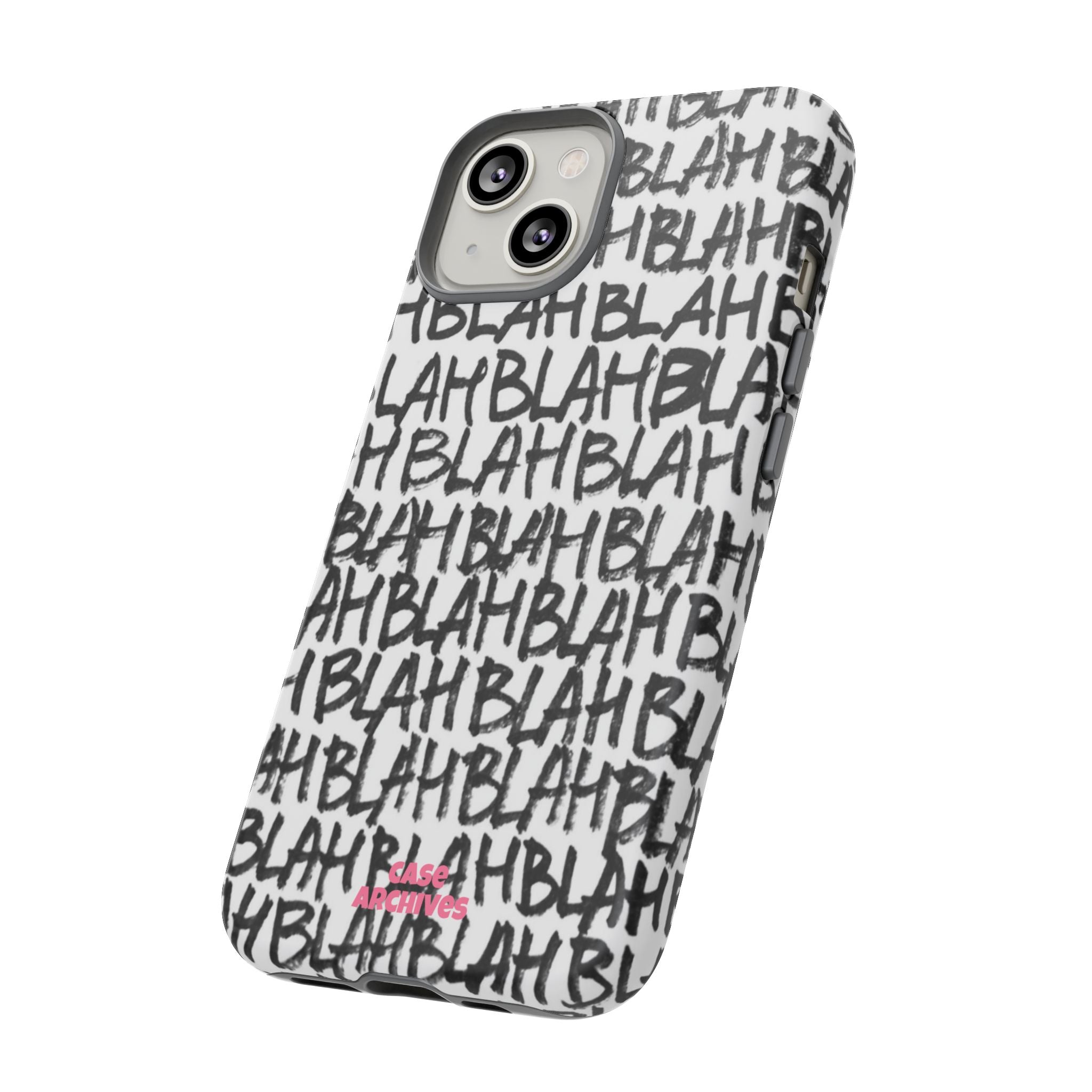 Phone Case — 'BLAH BLAH' Graffiti Text Protective Tough Case