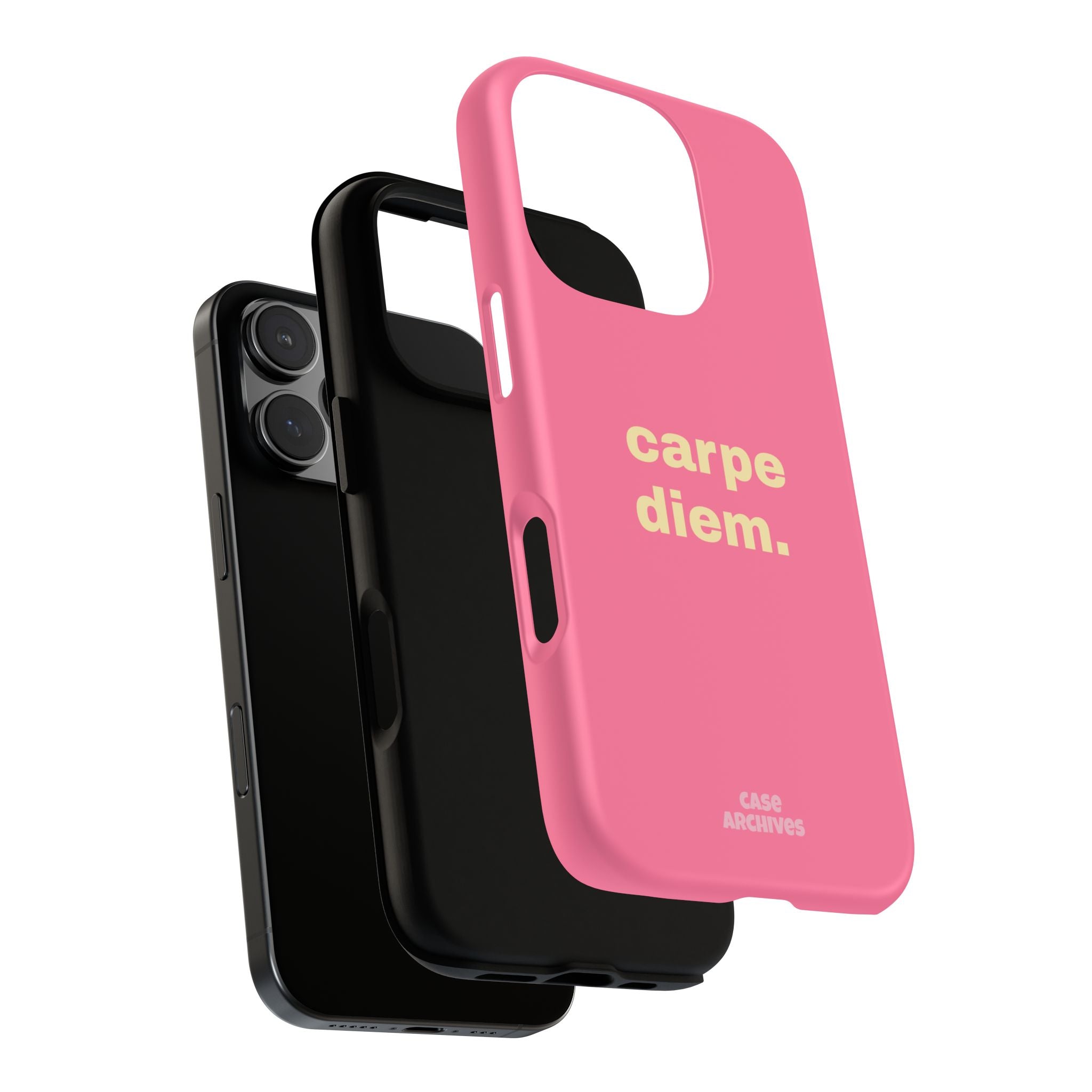 Pink "carpe diem." Tough Phone Case — Motivational Slim Protective Case