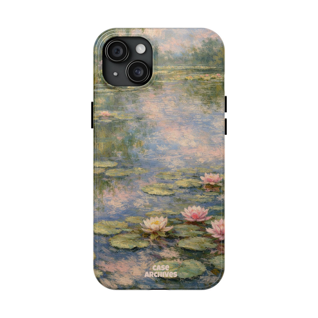 Water Lily Tough Phone Case — Monet-Inspired Floral Protective Phone Cover