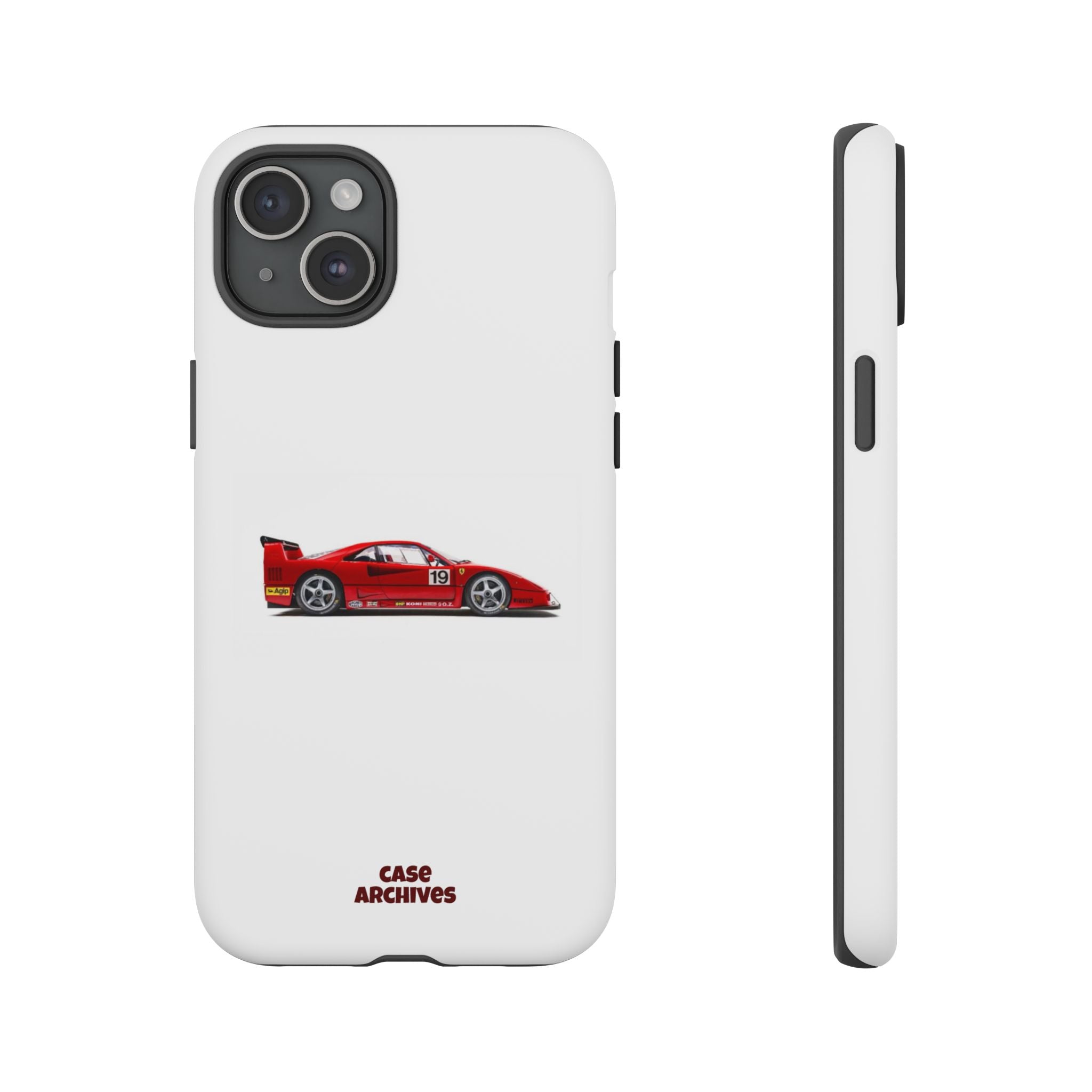 Phone Case — Red Vintage Race Car Design (Case Archives)