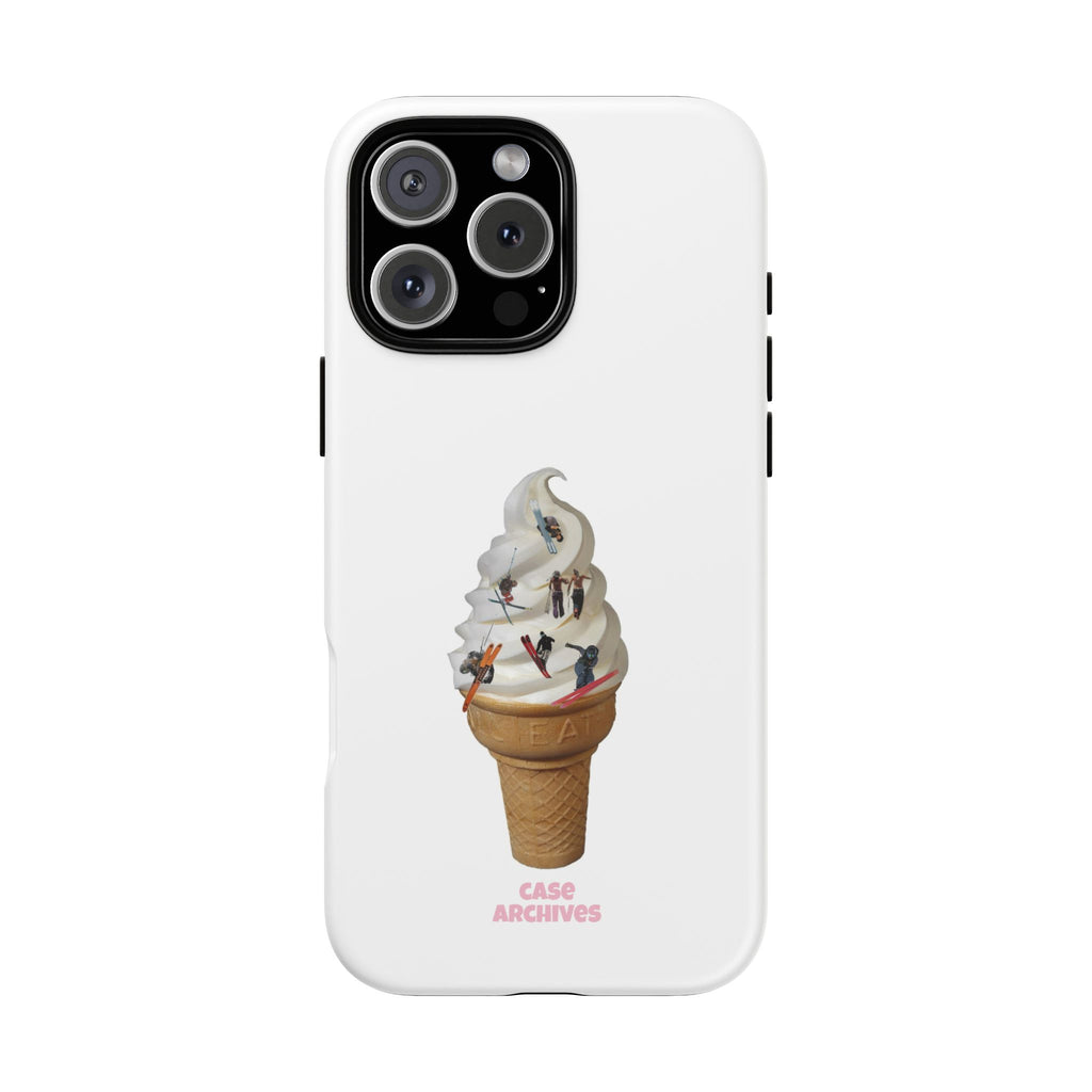 Ice Cream Cone x ski sleds  Phone Case — 'Case Archives' Soft-Serve Graphic Protective Cover