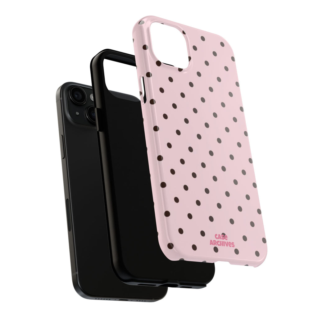 Pink polka dot Tough Phone Case – Slim Protective iPhone Cover