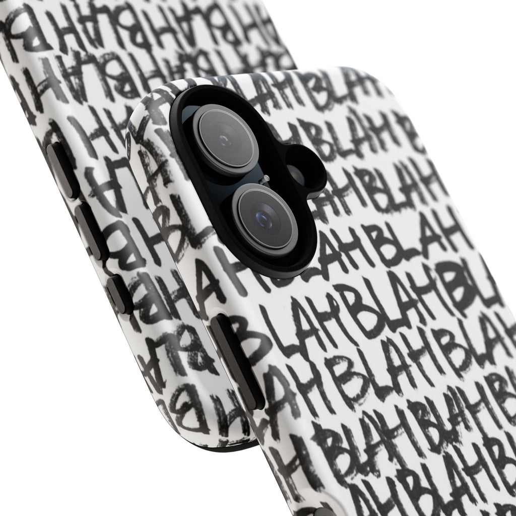 Phone Case — 'BLAH BLAH' Graffiti Text Protective Tough Case