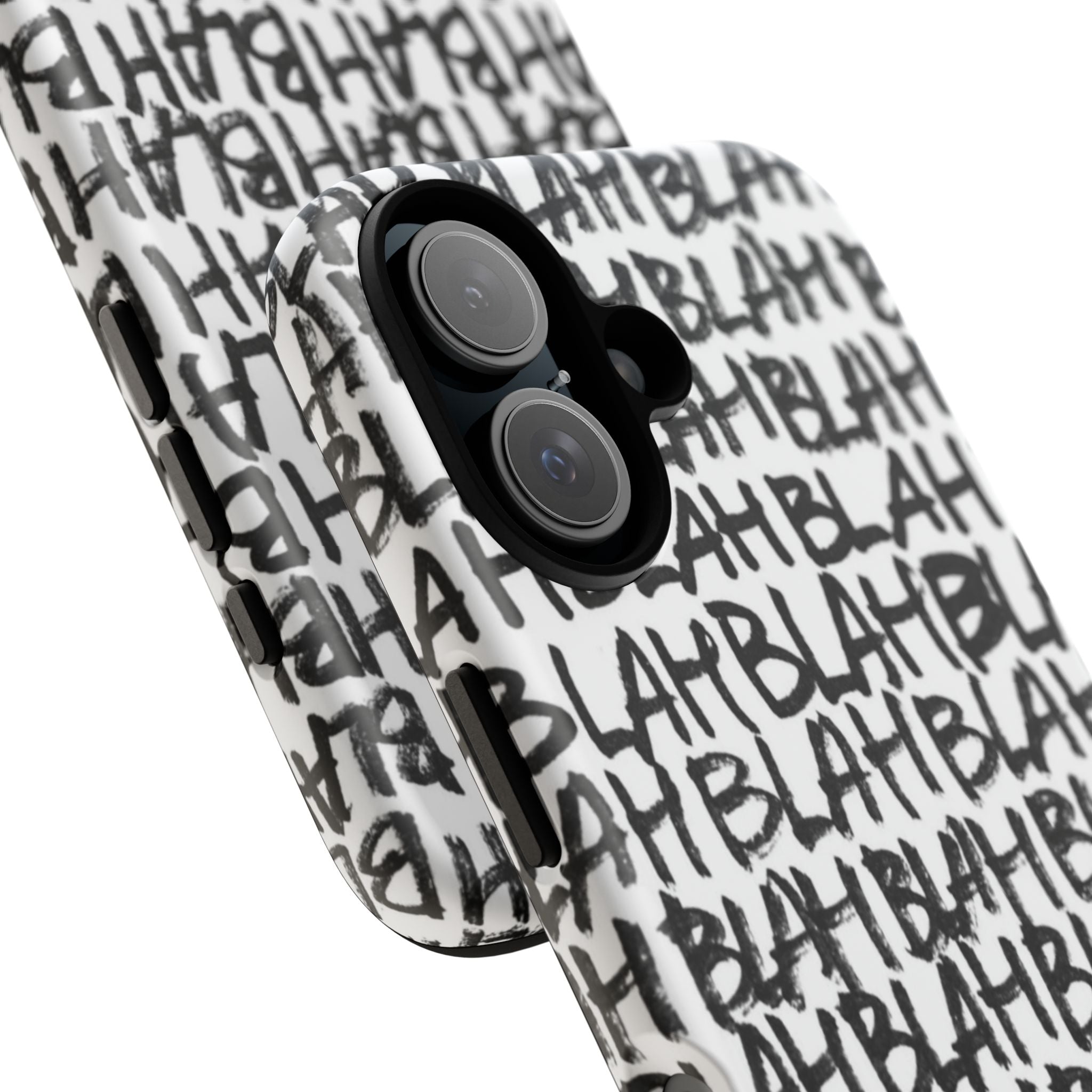 Phone Case — 'BLAH BLAH' Graffiti Text Protective Tough Case