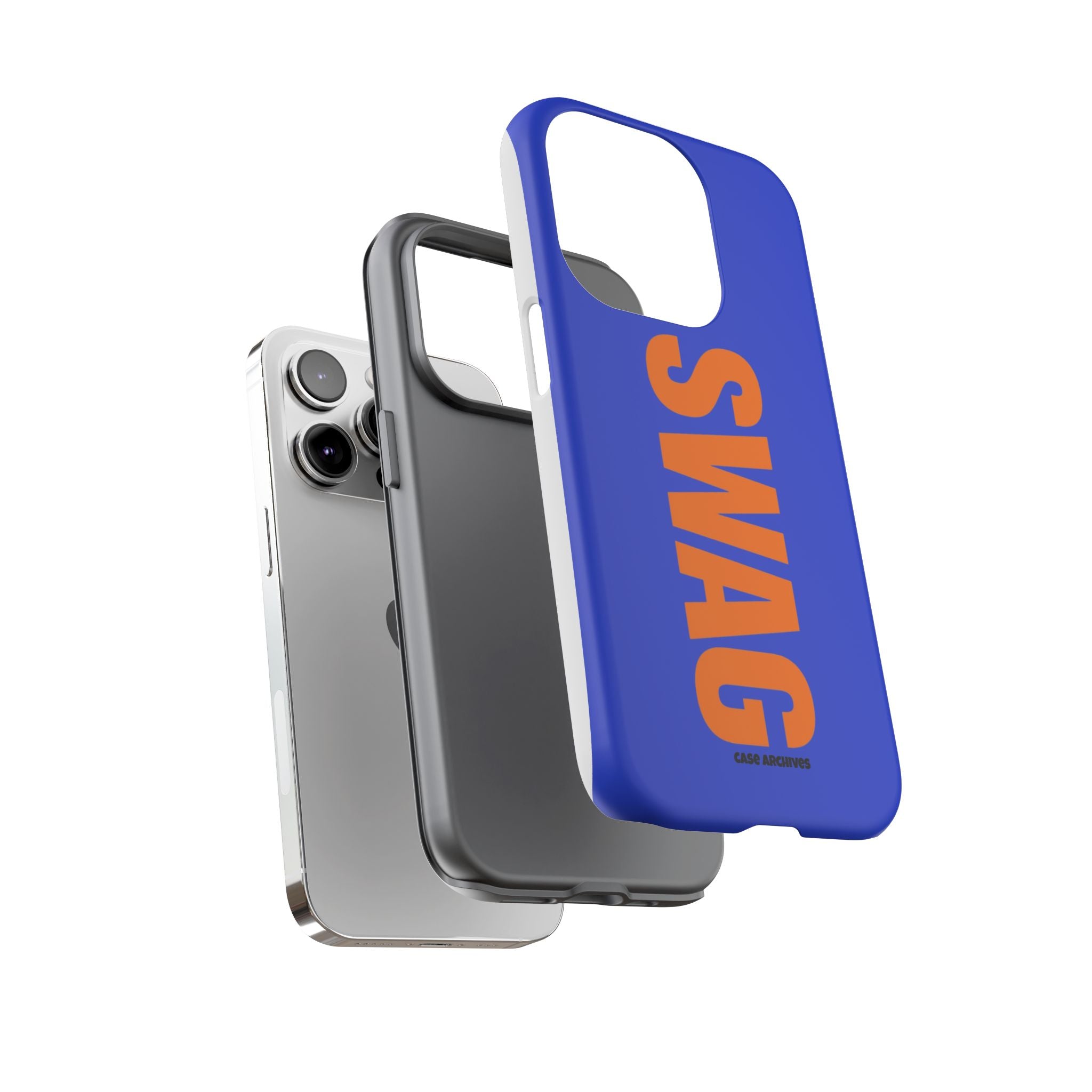 SWAG phone case | Tough Cases blue orange typography