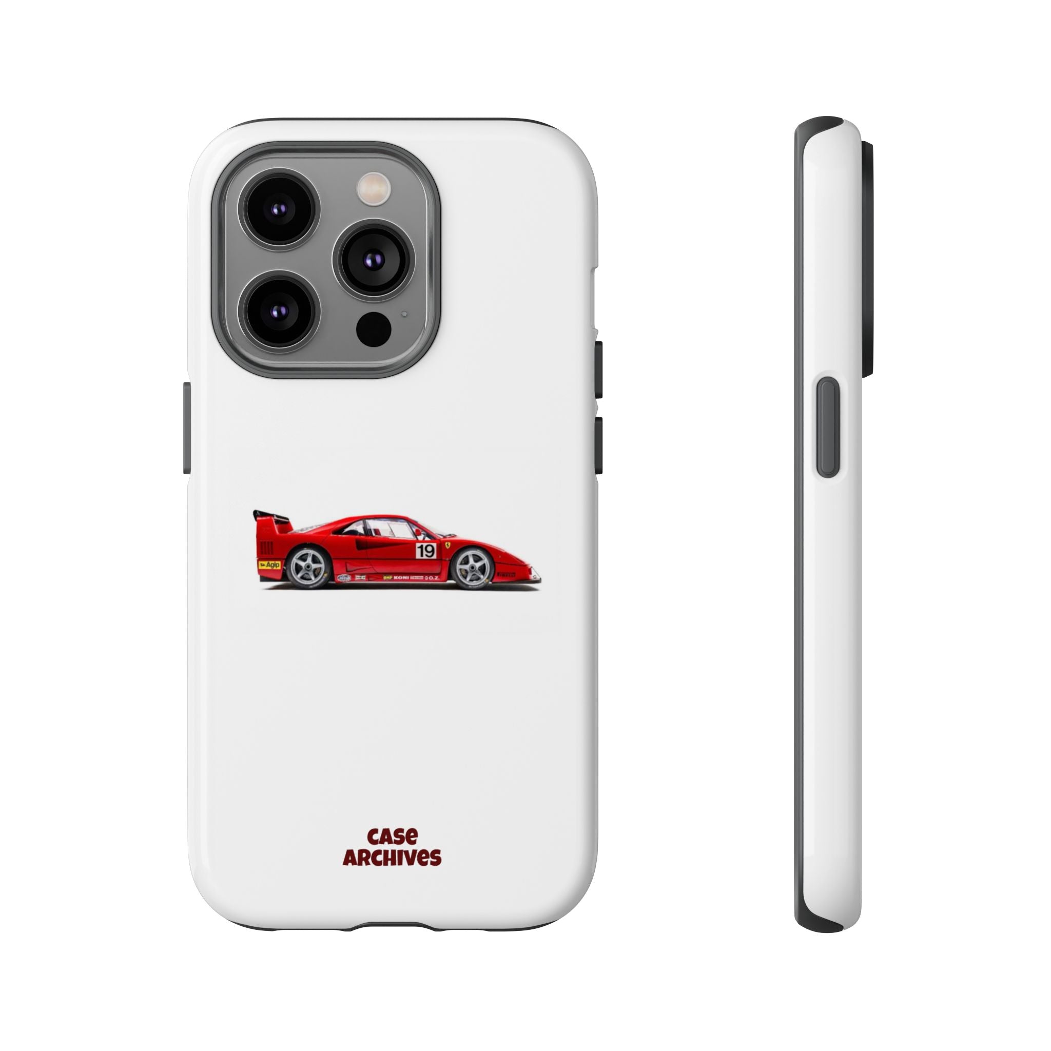 Phone Case — Red Vintage Race Car Design (Case Archives)