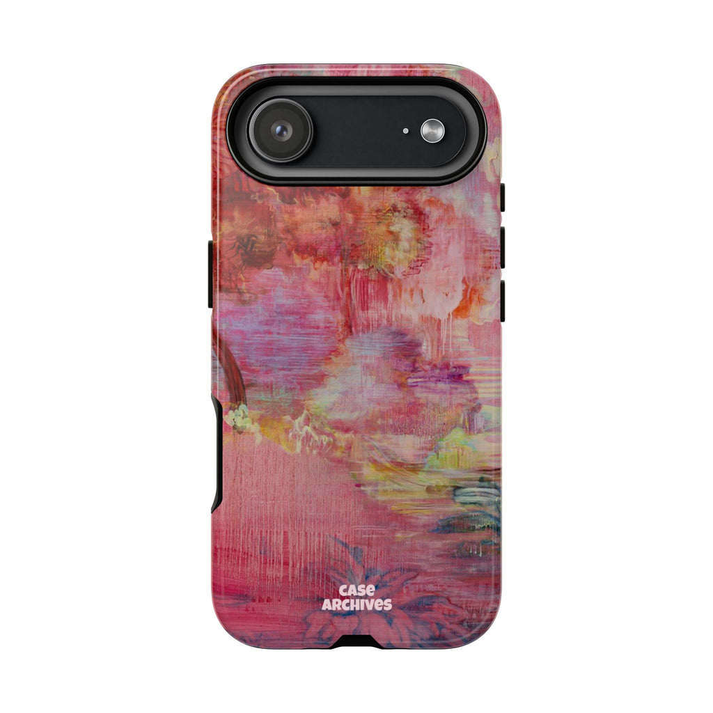 Floral Pink Abstract Phone Case — Tough Durable iPhone Cover