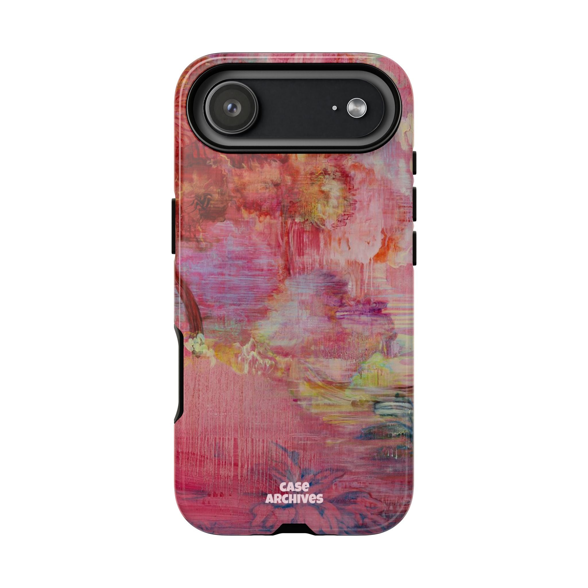 Floral Pink Abstract Phone Case — Tough Durable iPhone Cover
