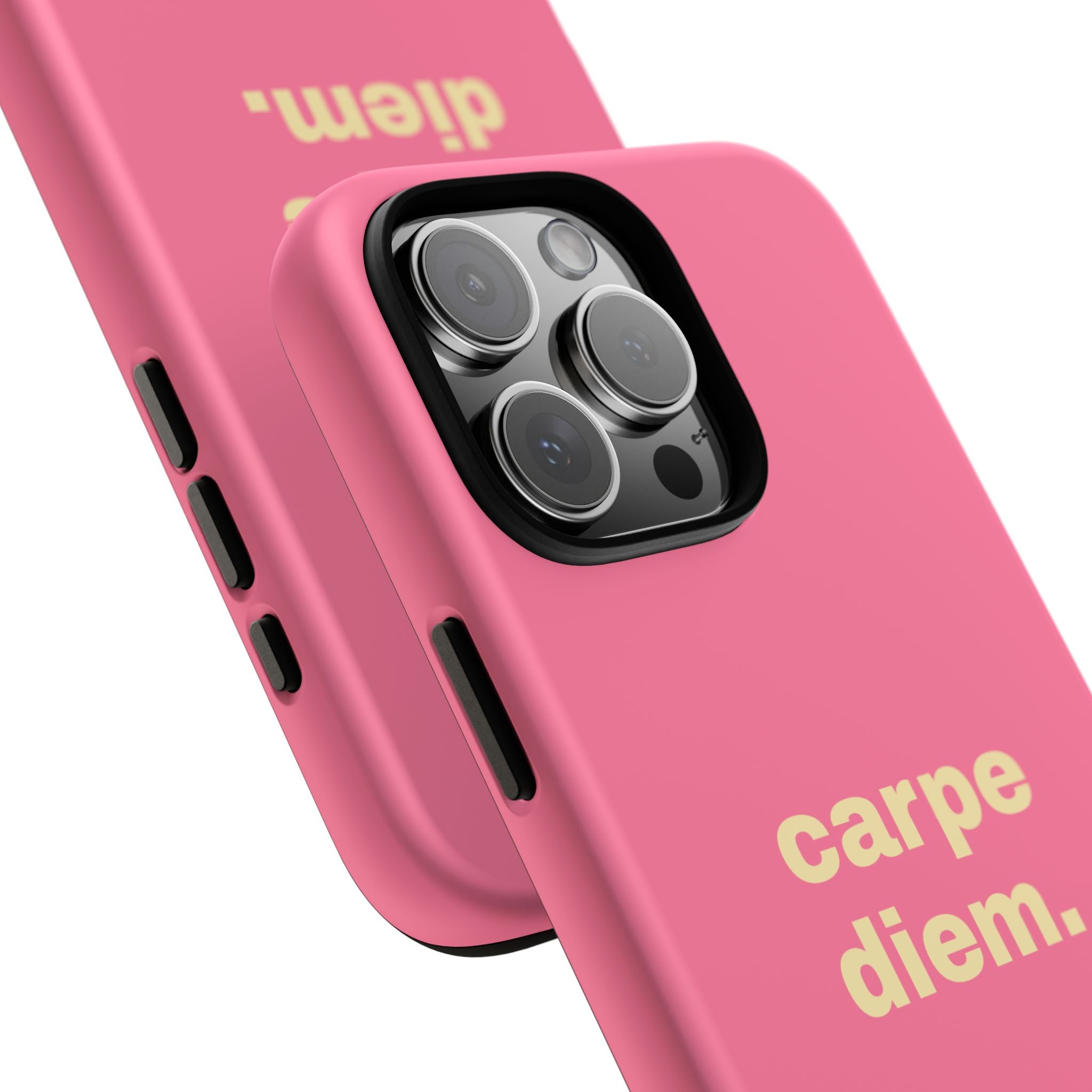 Pink "carpe diem." Tough Phone Case — Motivational Slim Protective Case