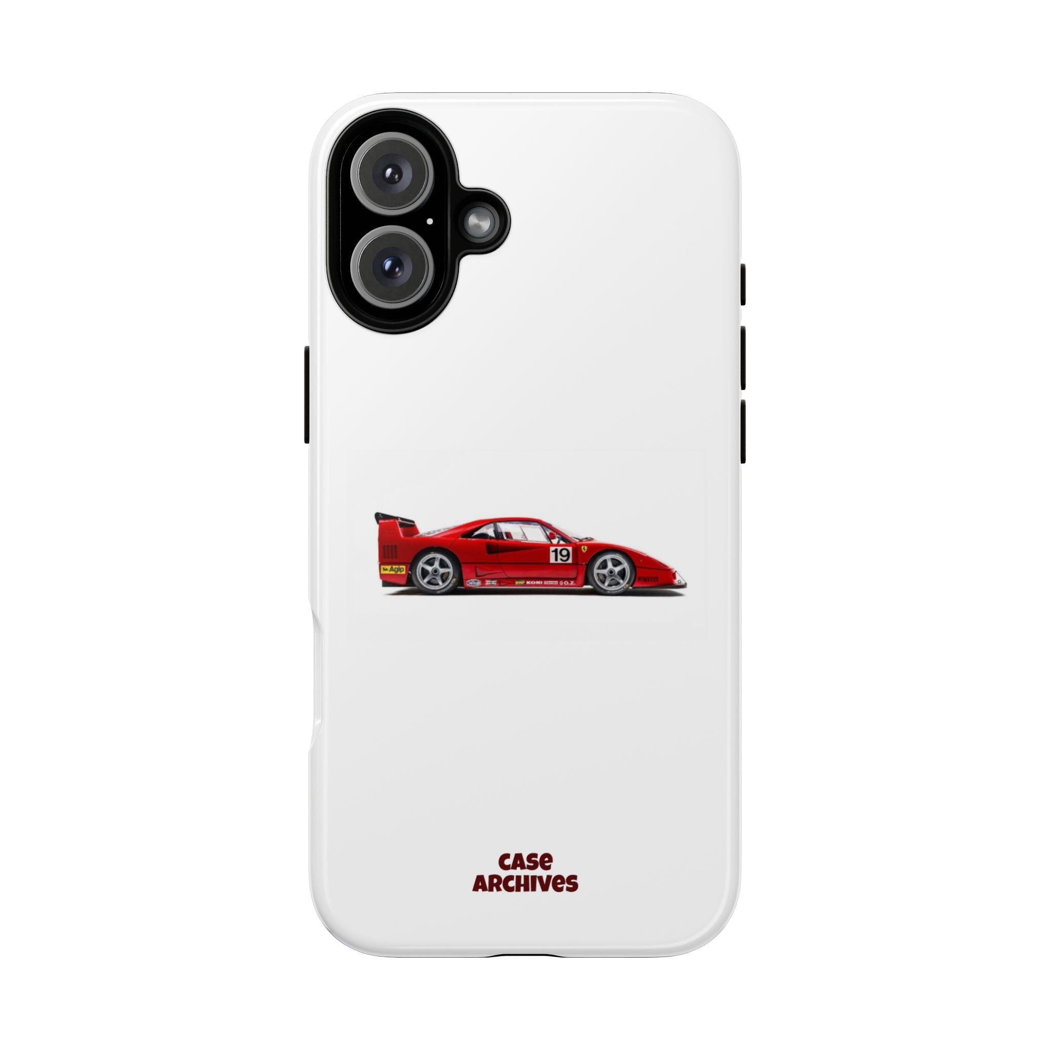 Phone Case — Red Vintage Race Car Design (Case Archives)