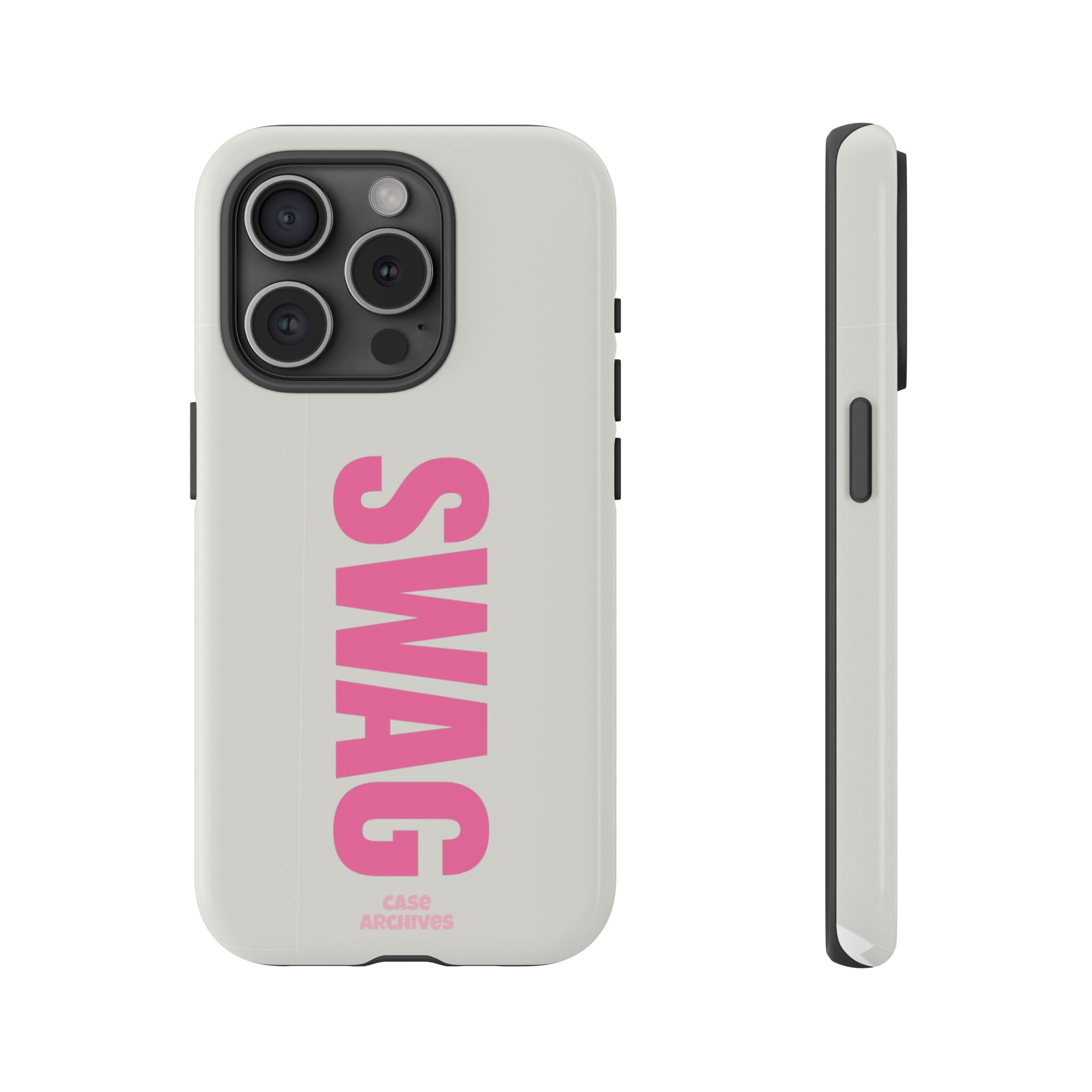SWAG Phone Case — Bold Pink Vertical Text Tough Case