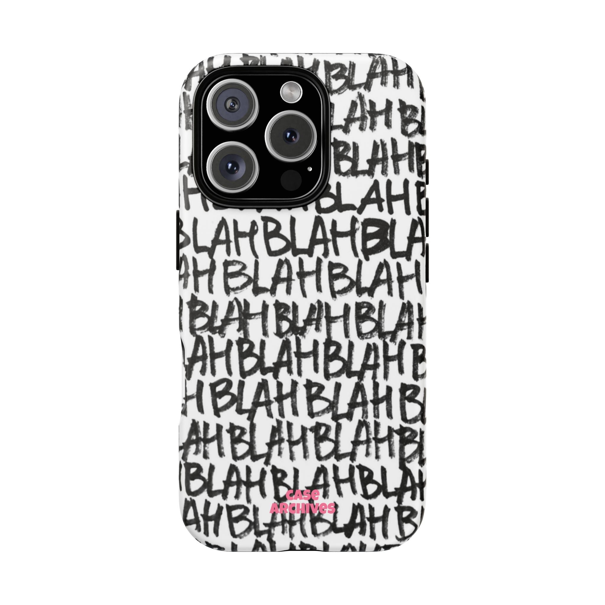 Phone Case — 'BLAH BLAH' Graffiti Text Protective Tough Case