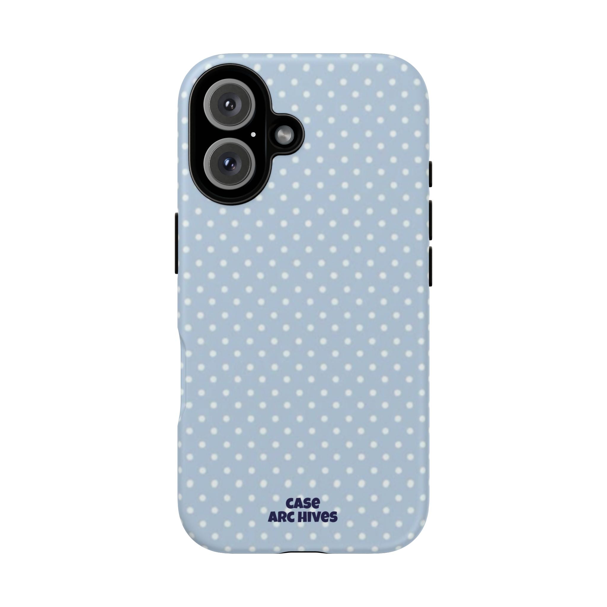 Pastel Blue Polka Dot Tough Phone Case — Protective iPhone Cover