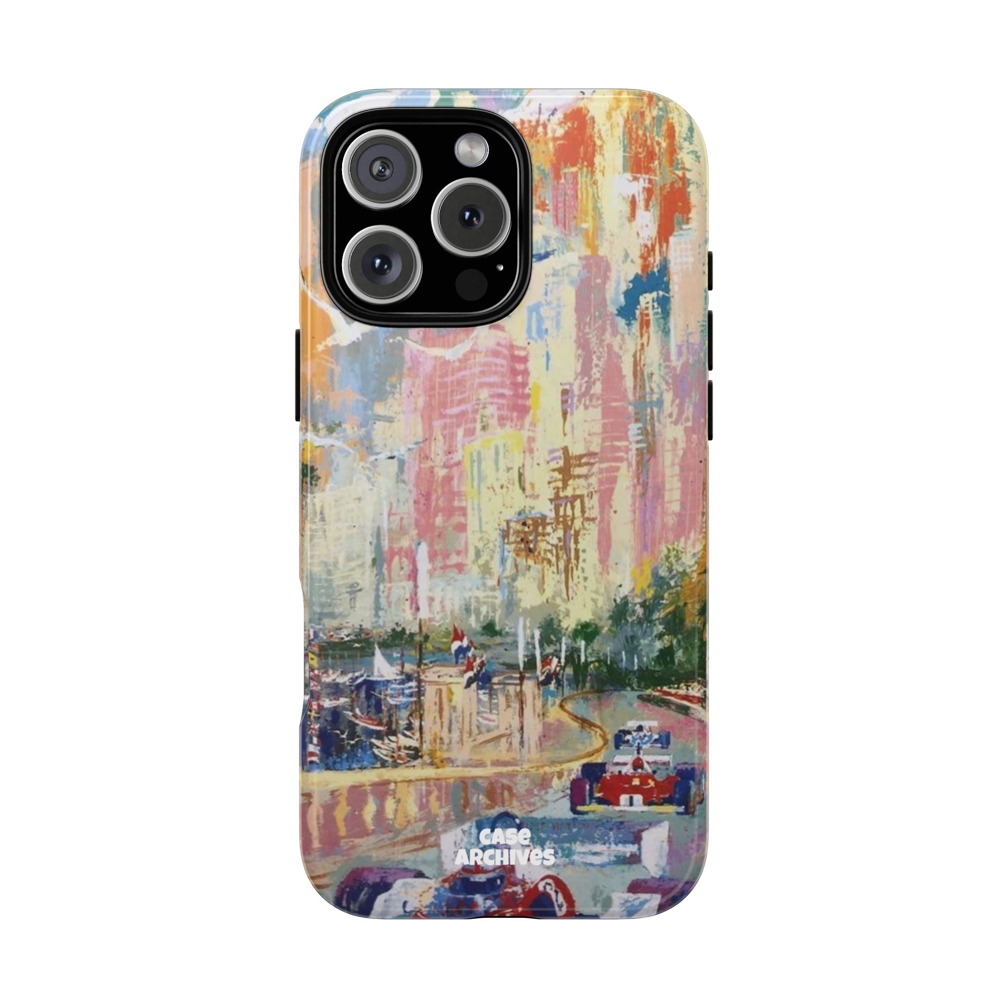 Racing Cityscape Phone Case — Vintage Grand Prix Art Protective Cover