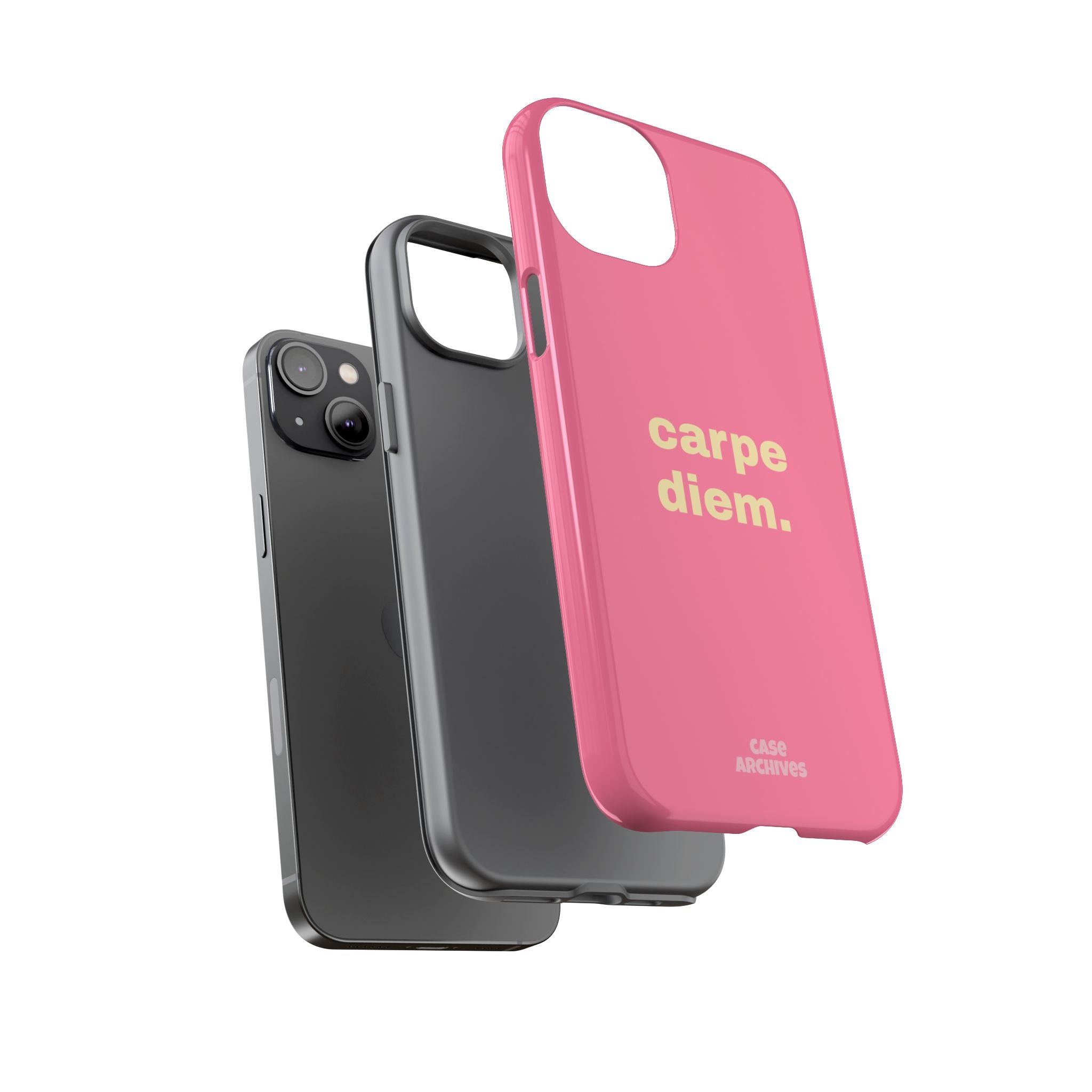 Pink "carpe diem." Tough Phone Case — Motivational Slim Protective Case