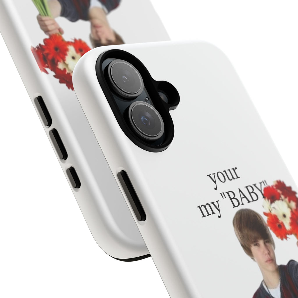 “your my 'BABY'” Justin Retro Photo Floral Design