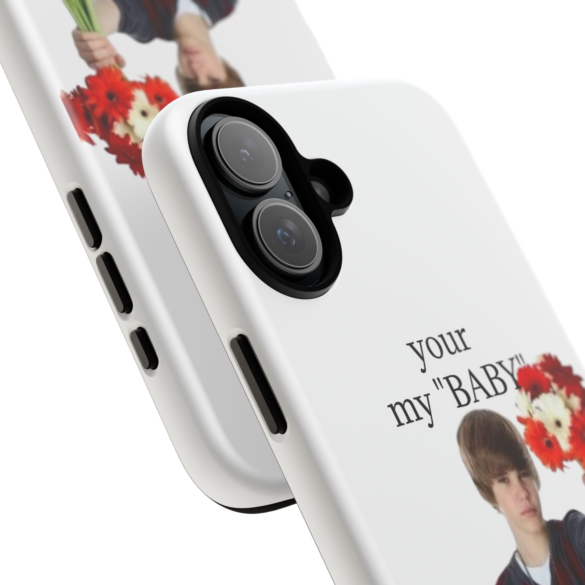 “your my 'BABY'” Justin Retro Photo Floral Design