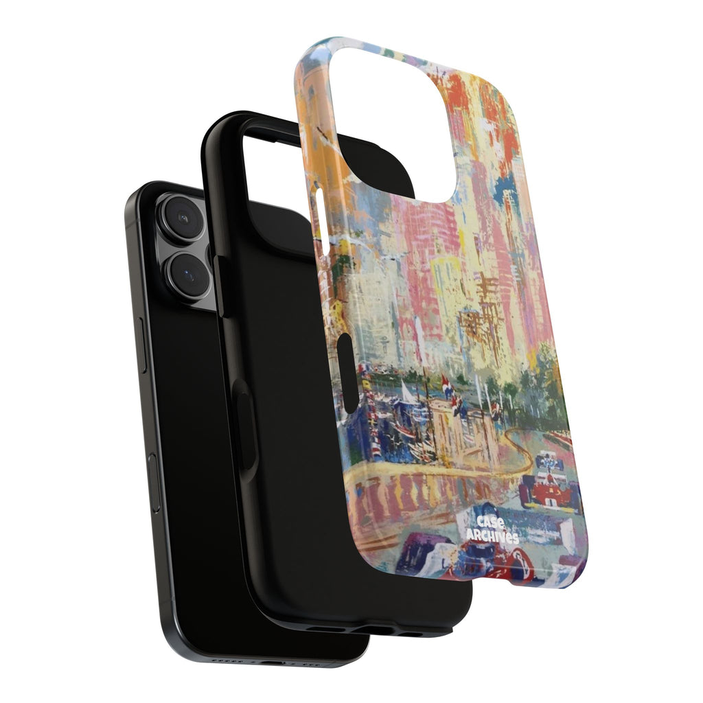 Racing Cityscape Phone Case — Vintage Grand Prix Art Protective Cover