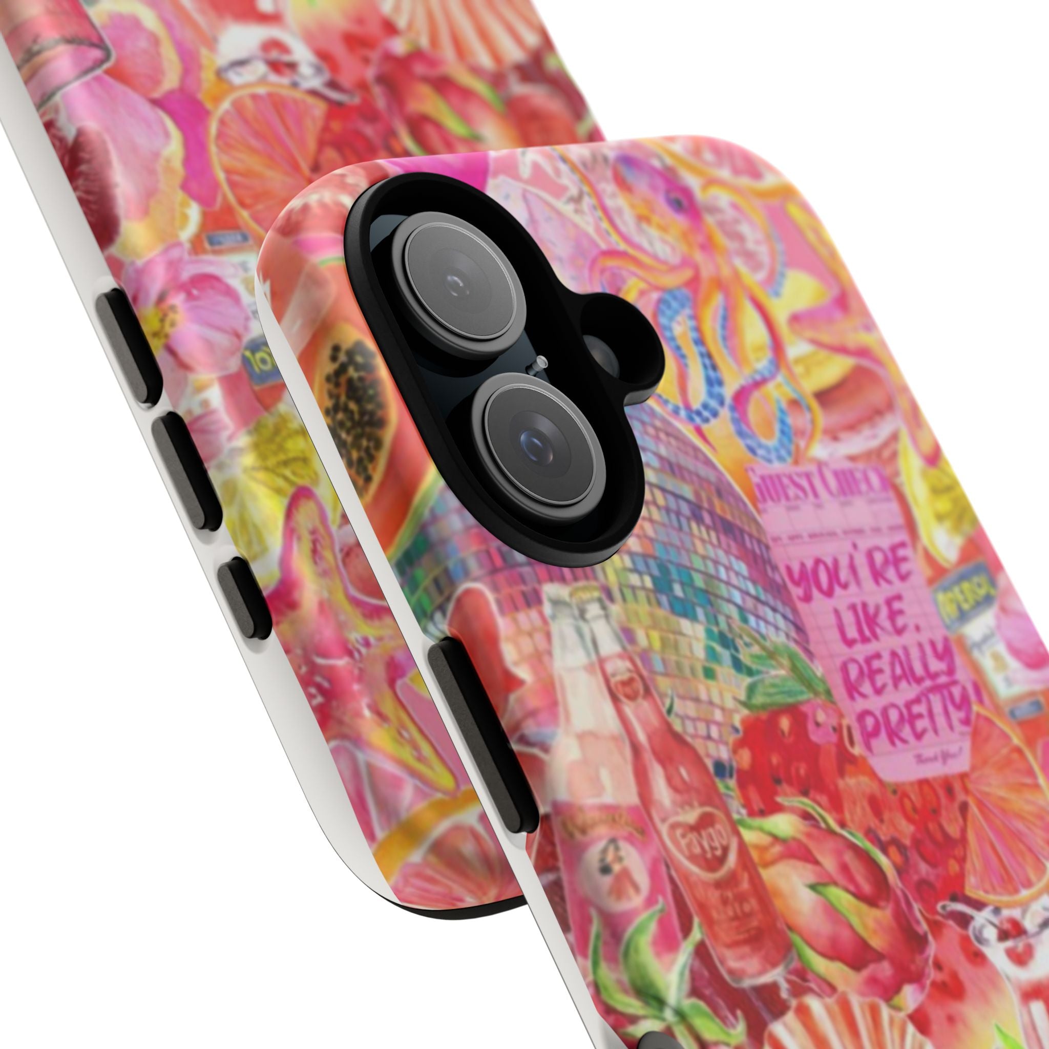 Phone Case — Pink Tropical Collage "You're Like, Really Pretty"