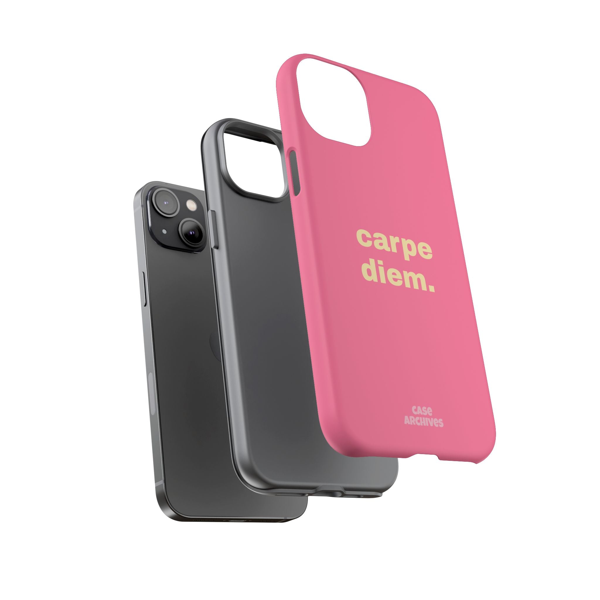 Pink "carpe diem." Tough Phone Case — Motivational Slim Protective Case