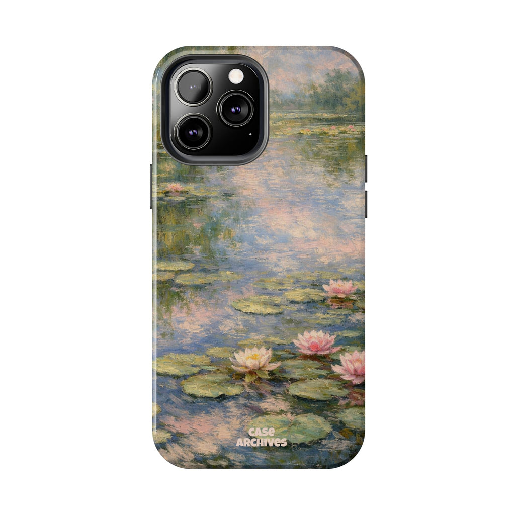 Water Lily Tough Phone Case — Monet-Inspired Floral Protective Phone Cover