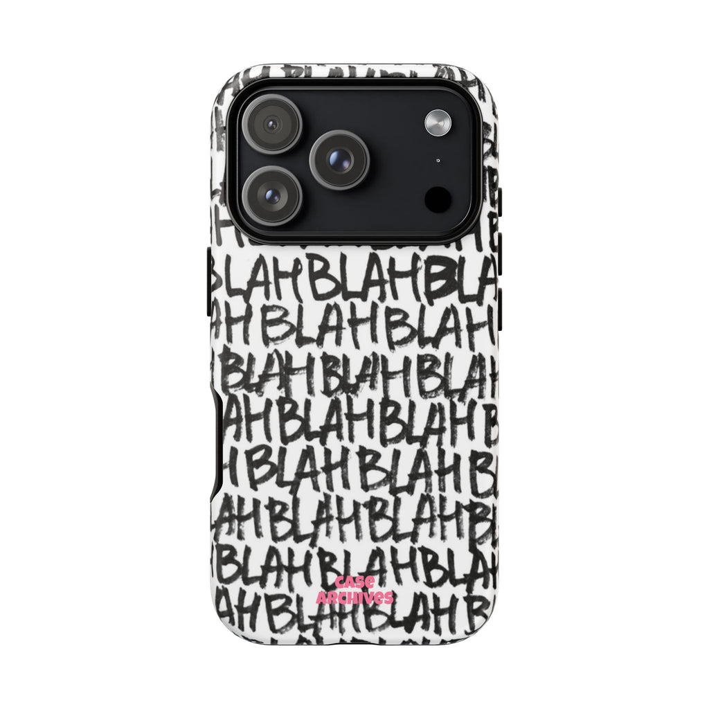 Phone Case — 'BLAH BLAH' Graffiti Text Protective Tough Case