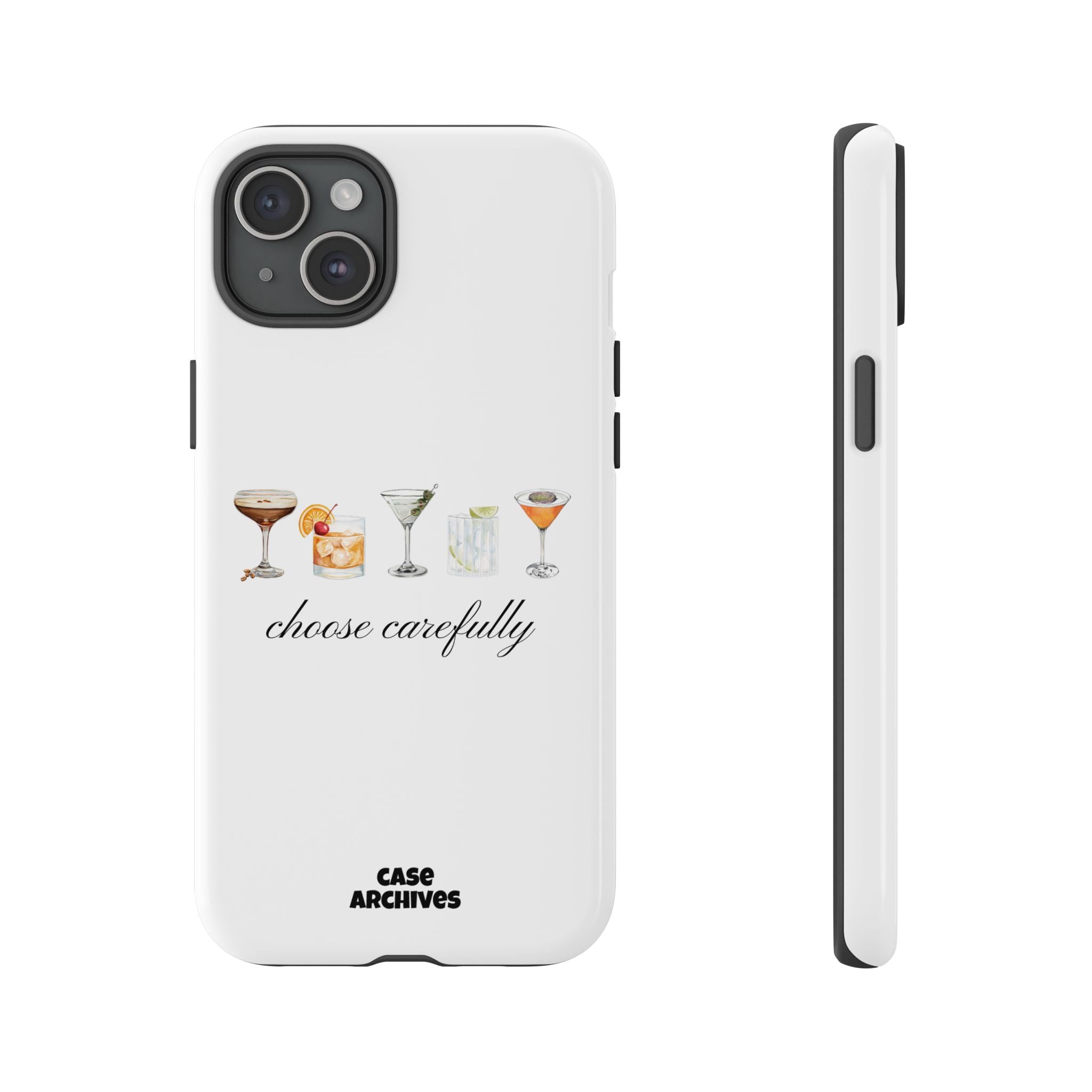 Choose Carefully cocktail illustrations Tough Case | phone cover, bar drink design