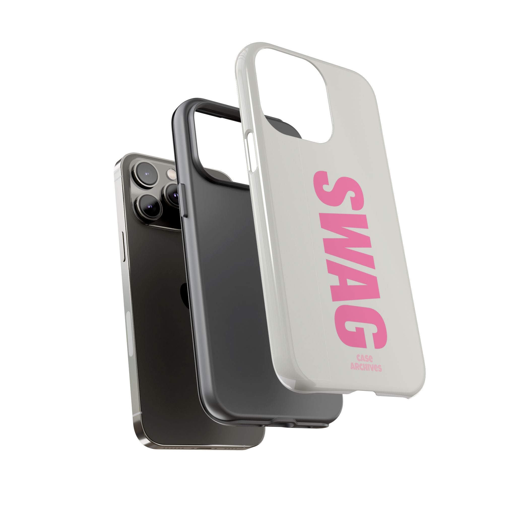 SWAG Phone Case — Bold Pink Vertical Text Tough Case