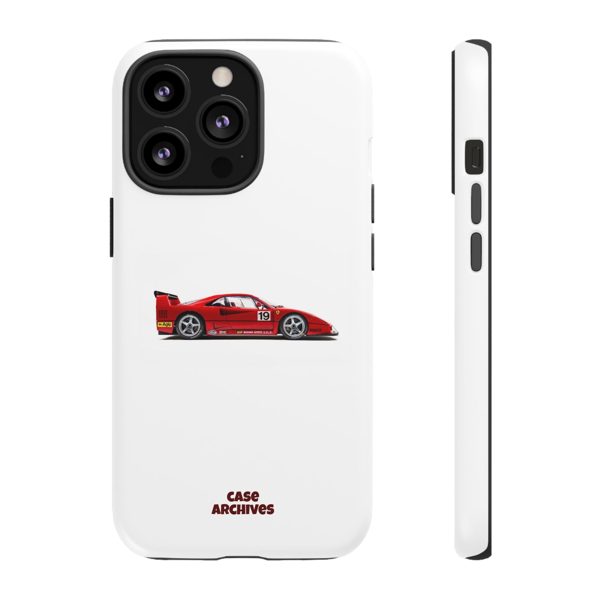 Phone Case — Red Vintage Race Car Design (Case Archives)