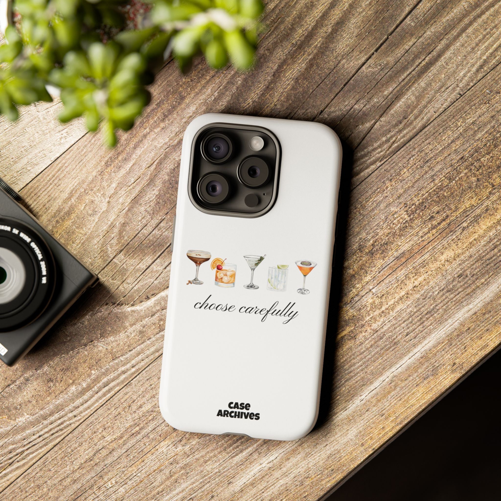 Choose Carefully cocktail illustrations Tough Case | phone cover, bar drink design