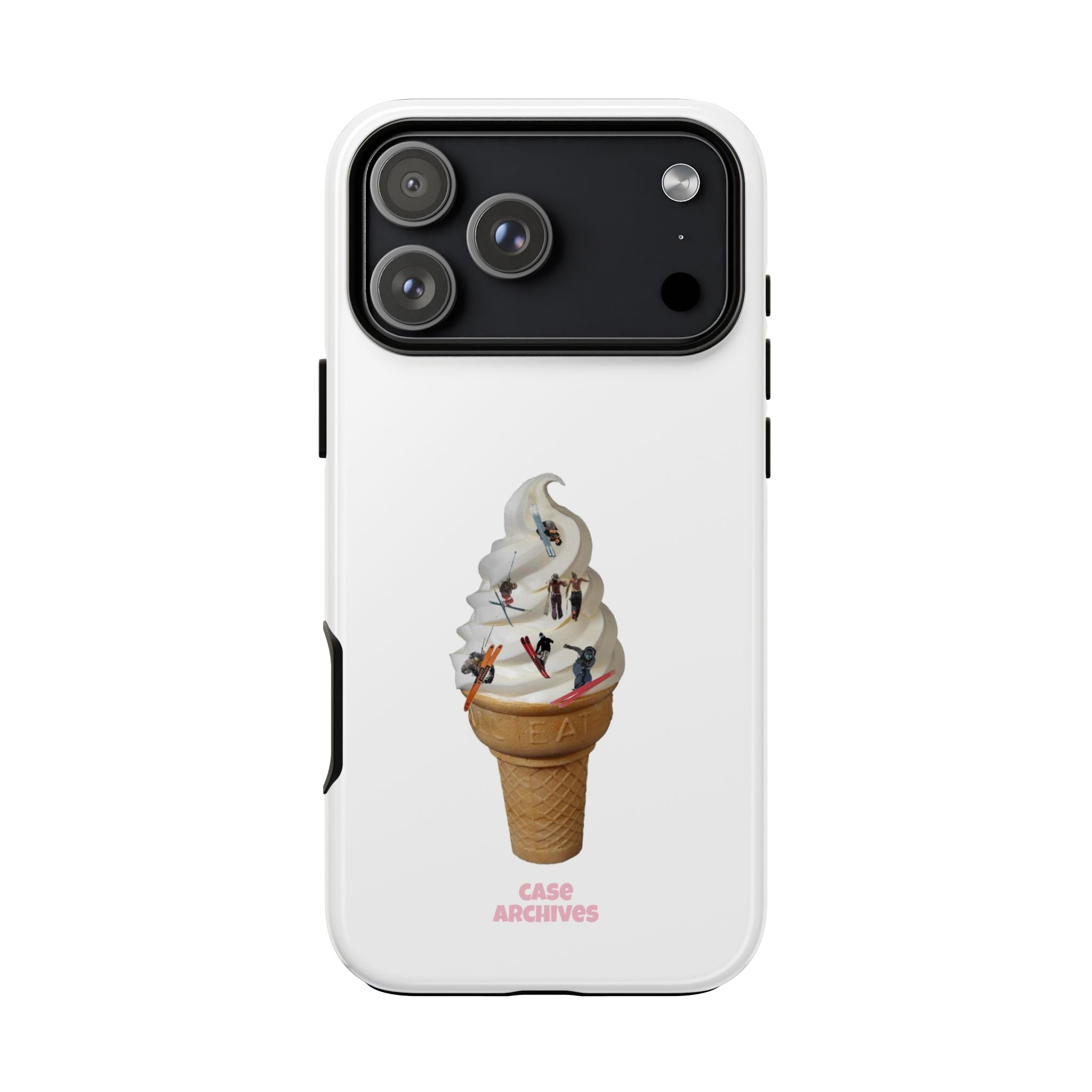 Ice Cream Cone x ski sleds  Phone Case — 'Case Archives' Soft-Serve Graphic Protective Cover