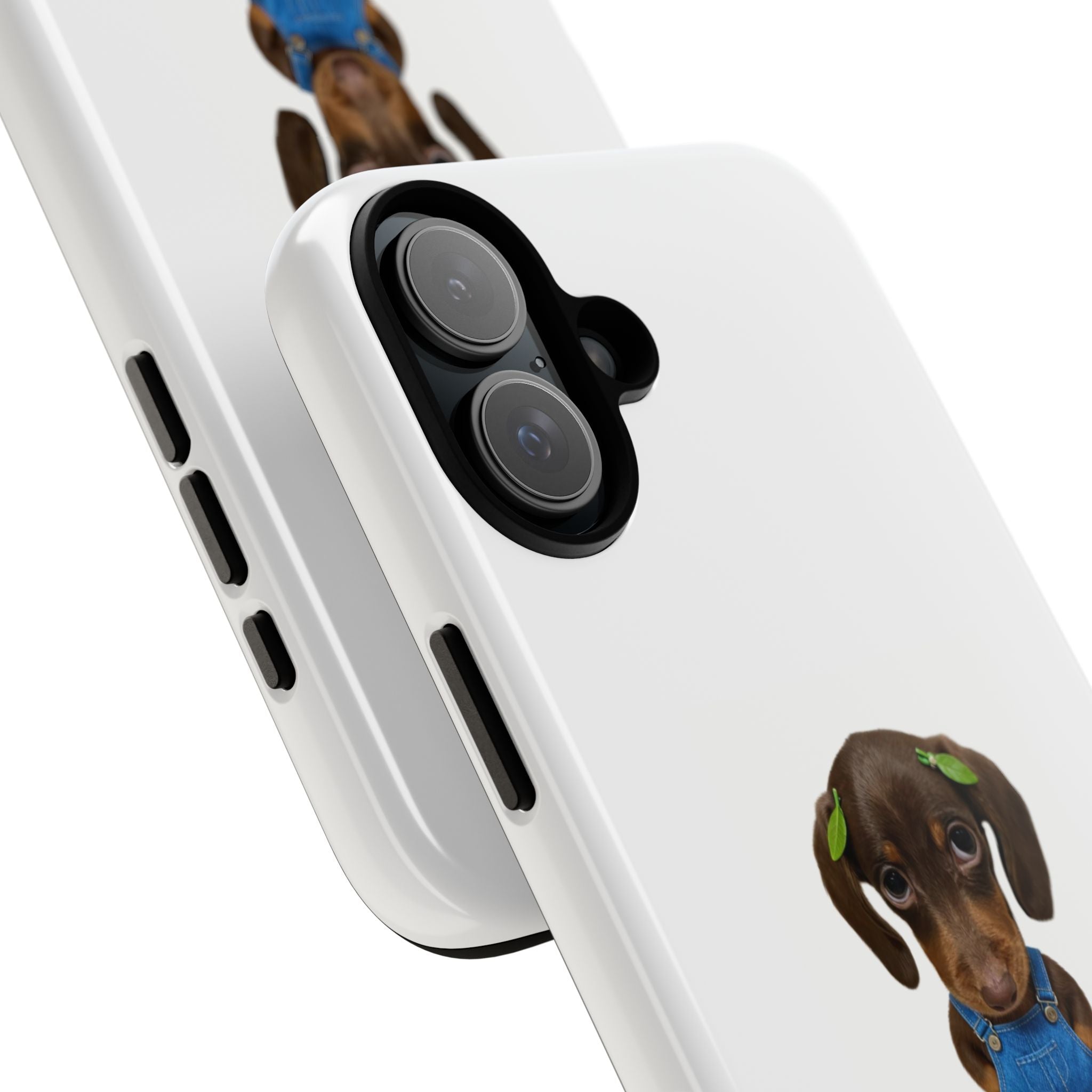 Phone Case — Cute Dachshund Puppy Design with 'nb guys...' Text