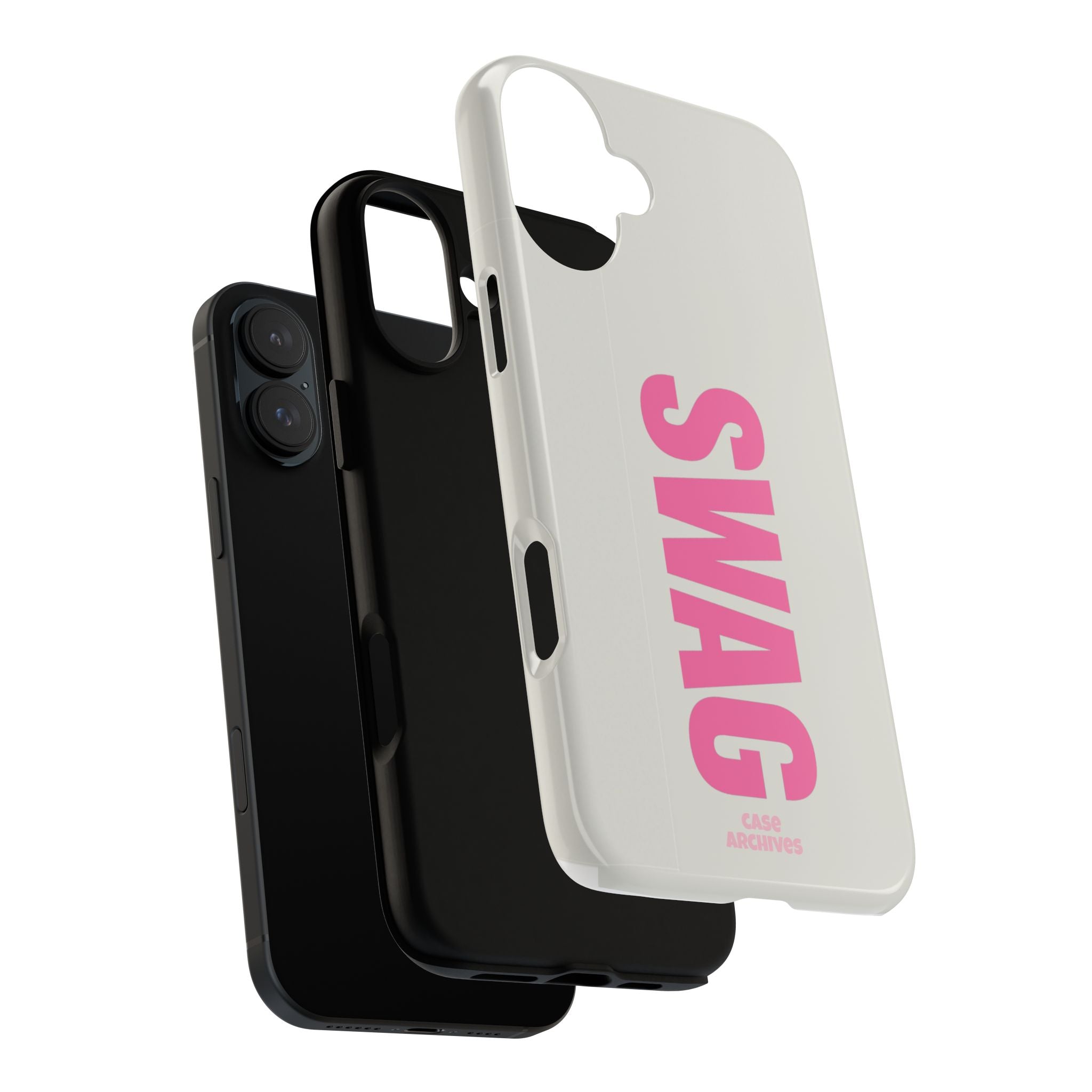 SWAG Phone Case — Bold Pink Vertical Text Tough Case