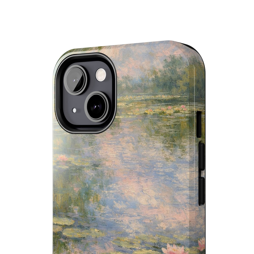 Water Lily Tough Phone Case — Monet-Inspired Floral Protective Phone Cover