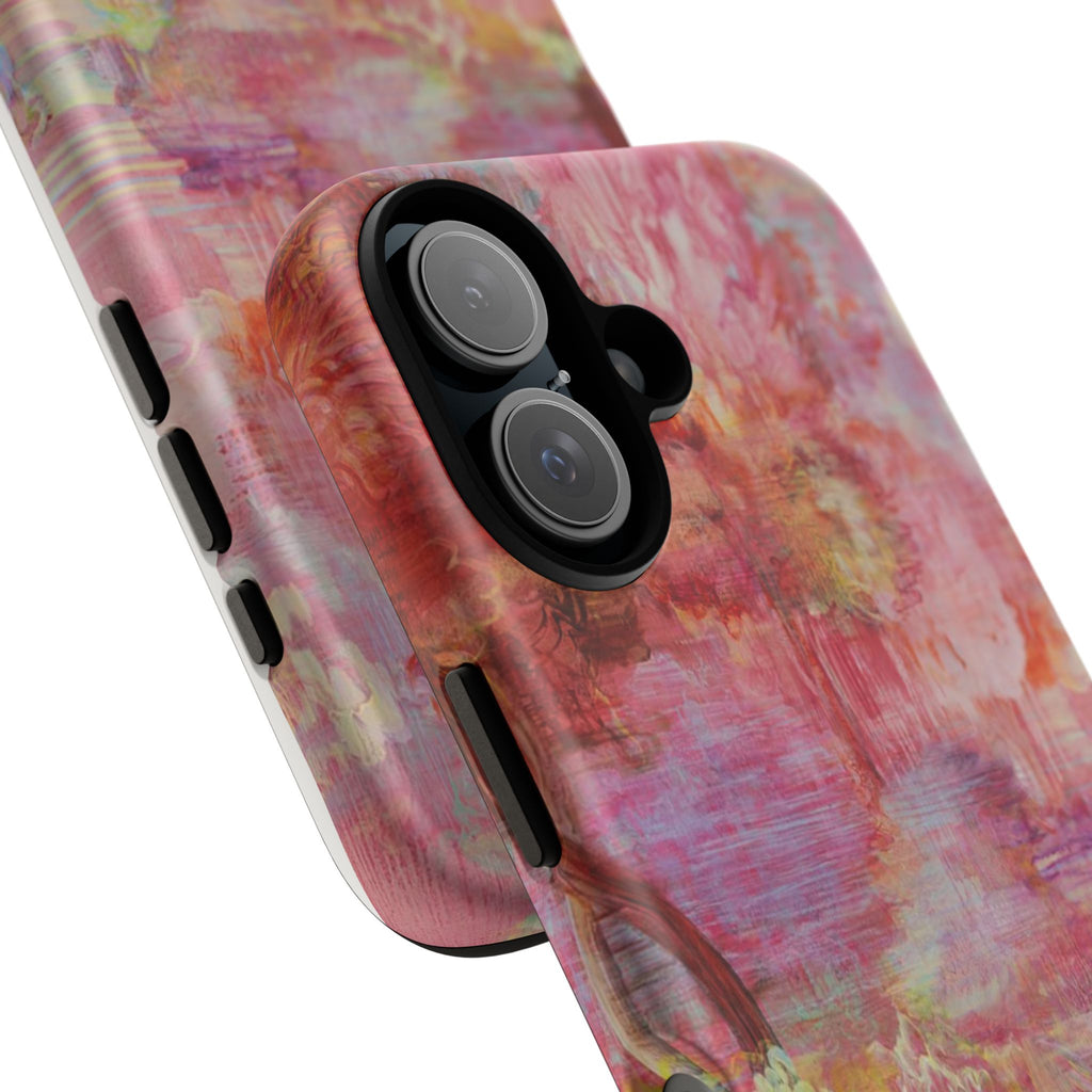 Floral Pink Abstract Phone Case — Tough Durable iPhone Cover