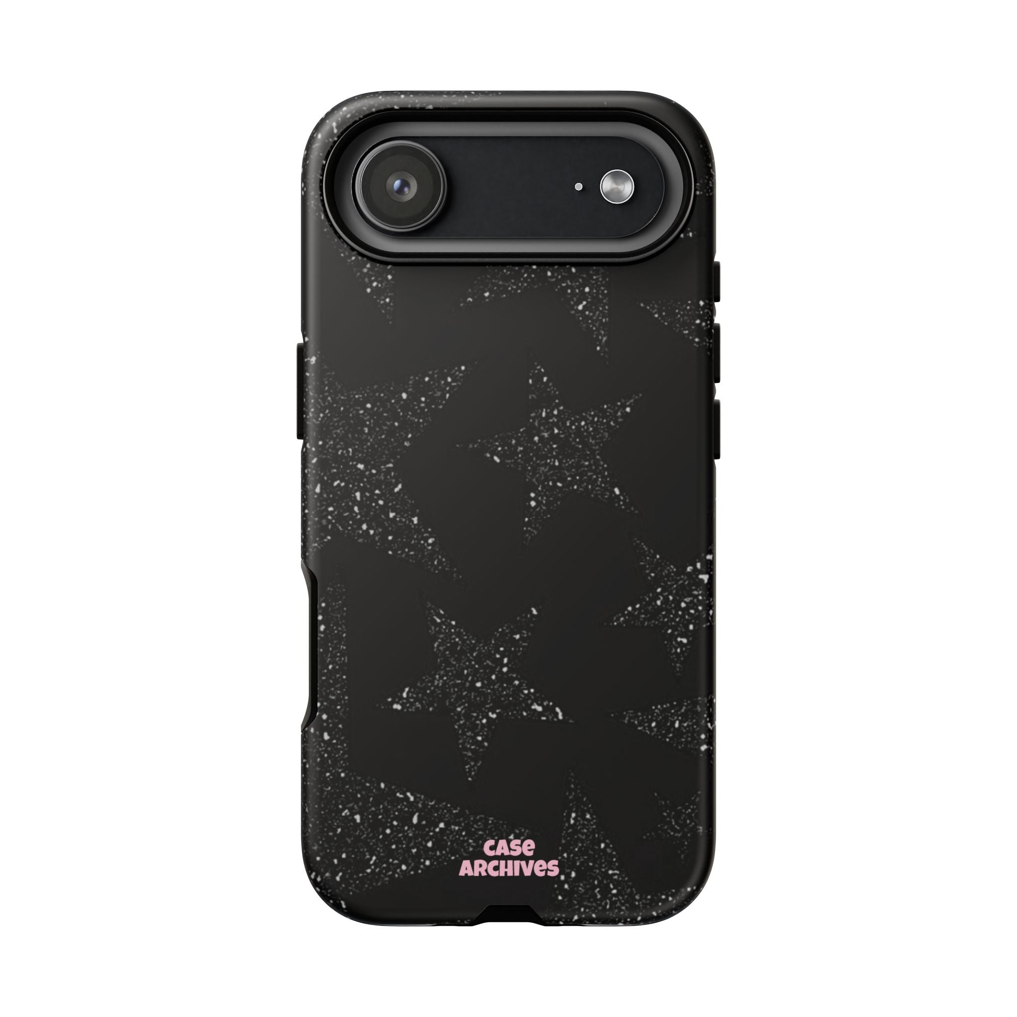 Glitter Star Tough Case — Black Sparkle Phone Protection
