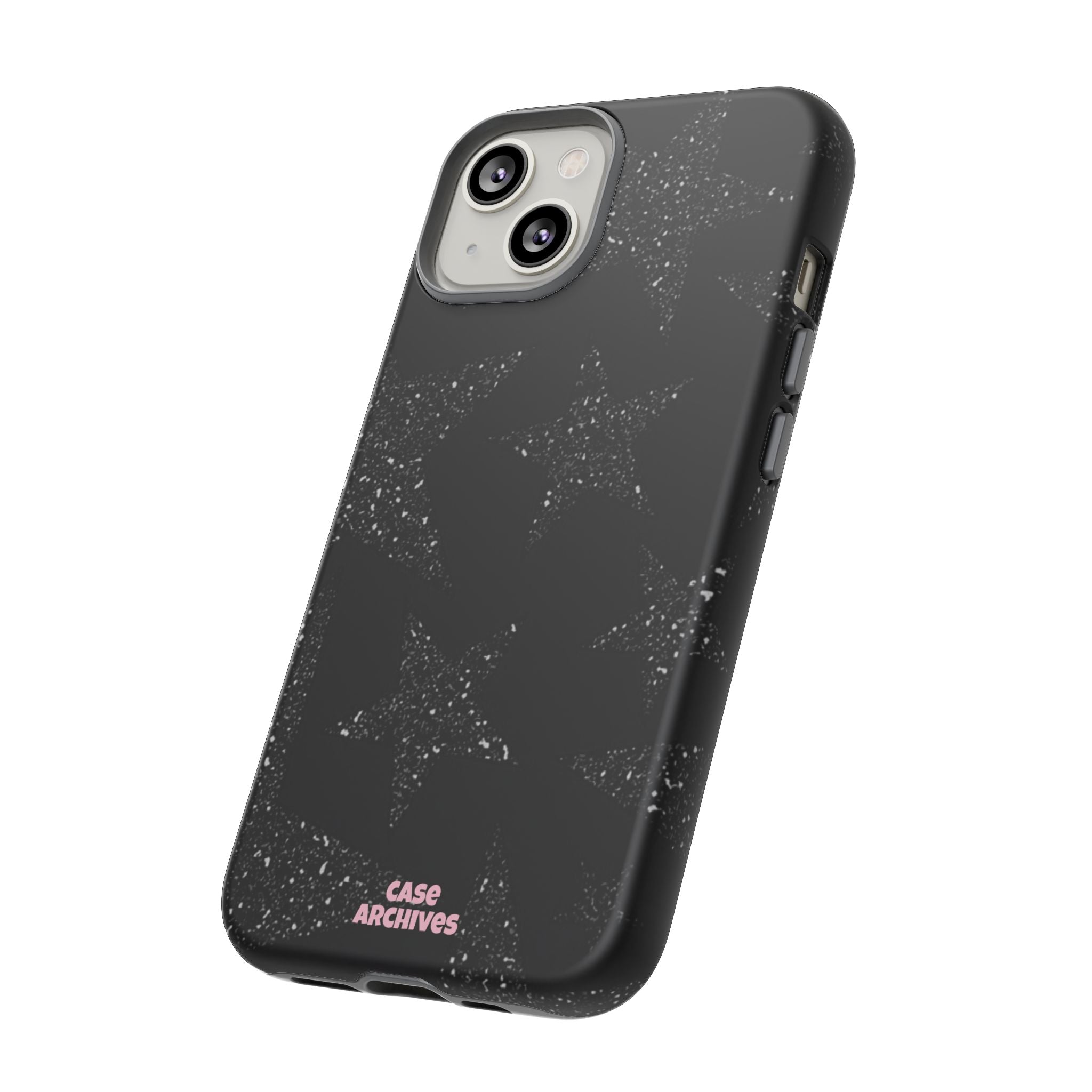 Glitter Star Tough Case — Black Sparkle Phone Protection