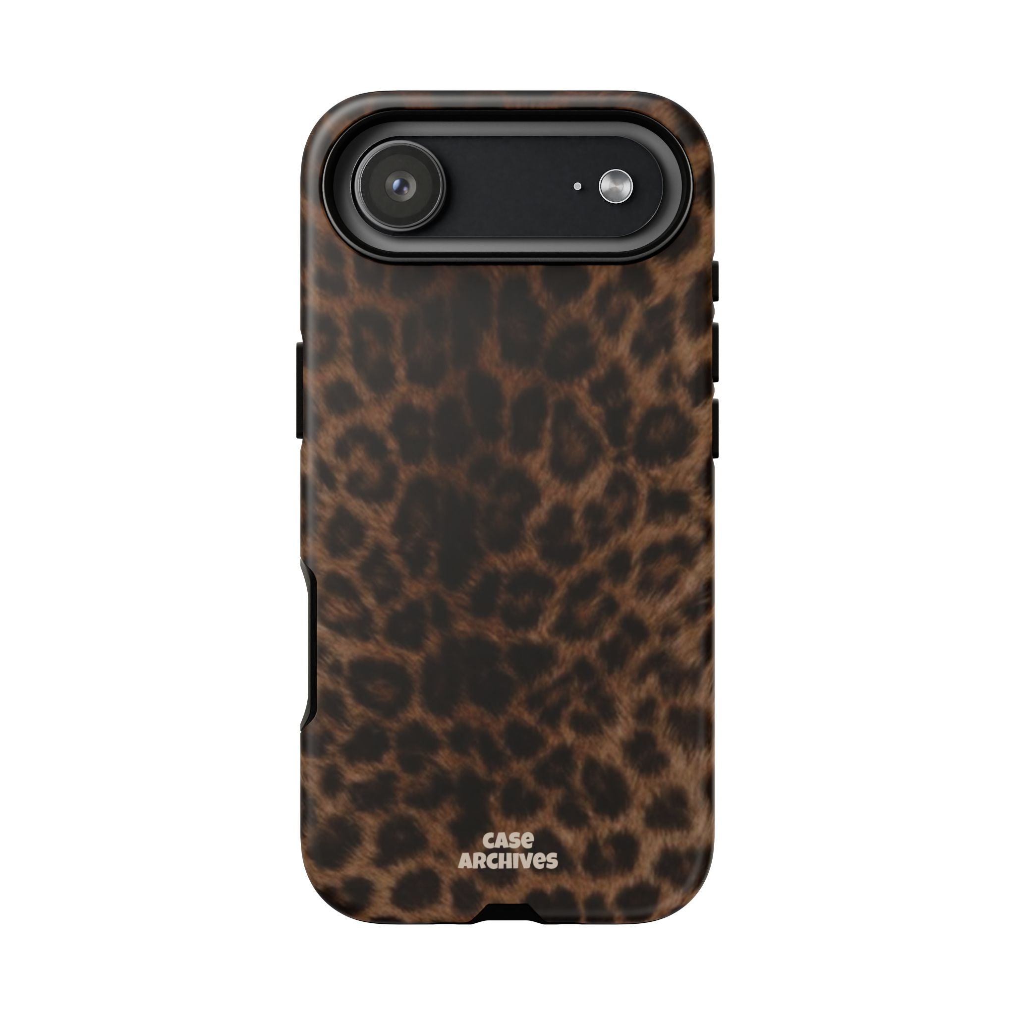 Leopard Print Phone Case — Protective Tough Case with Brown Animal Print