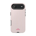Pink Pastel Stripe Tough Phone Case — Protective iPhone Cover