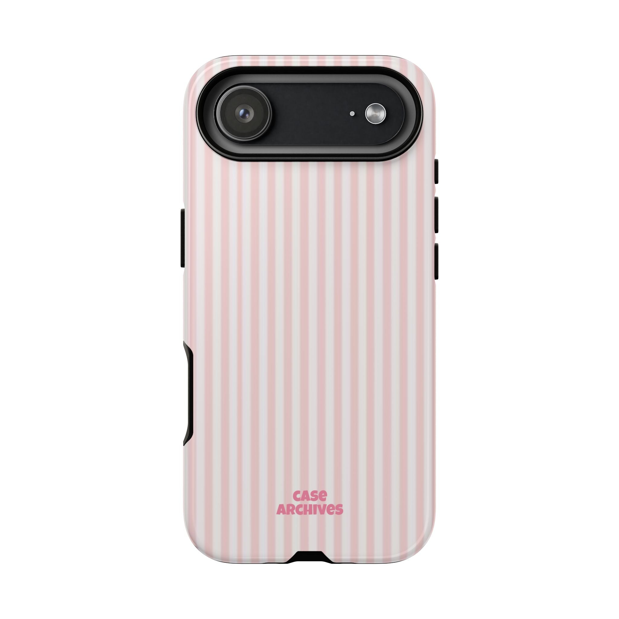 Pink Pastel Stripe Tough Phone Case — Protective iPhone Cover