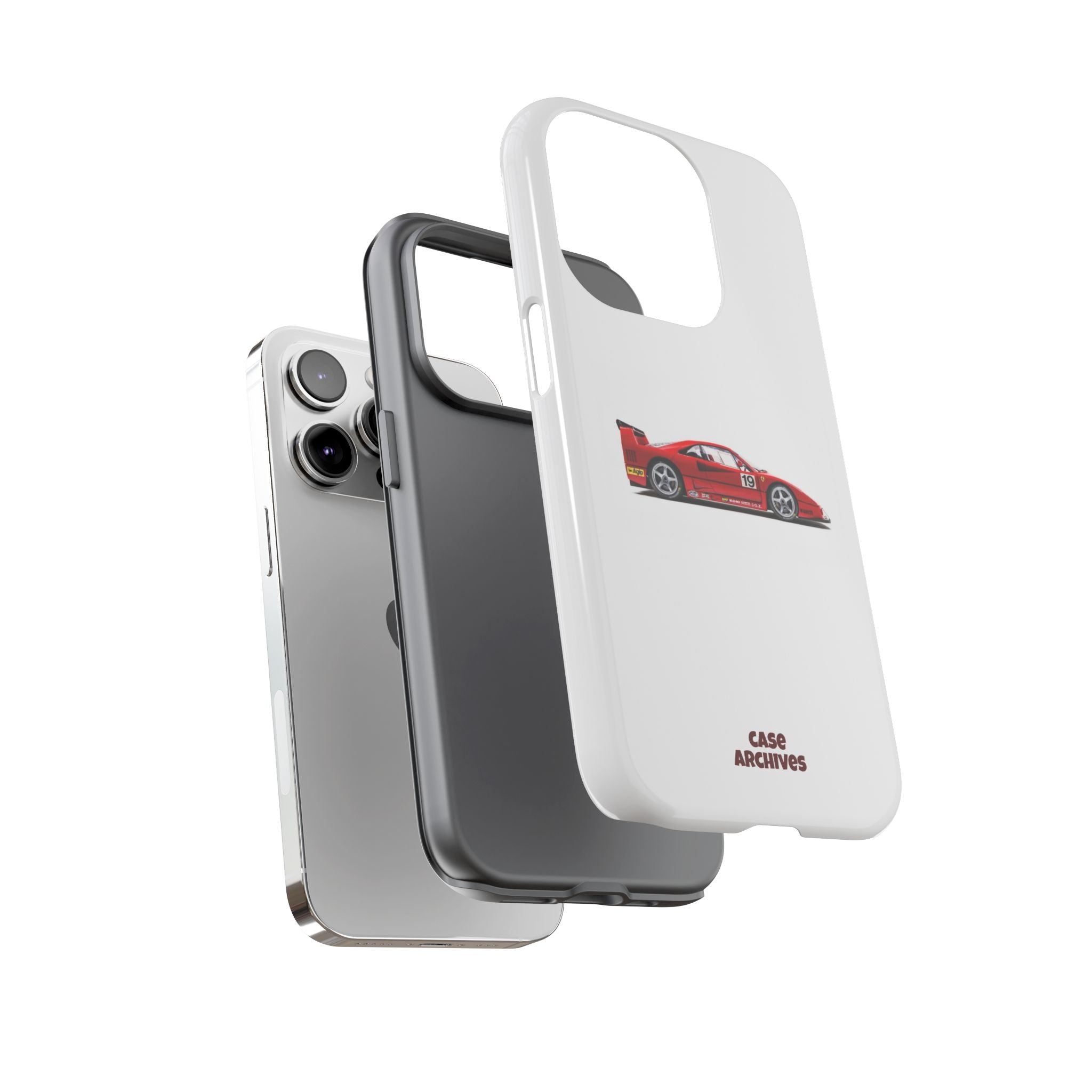 Phone Case — Red Vintage Race Car Design (Case Archives)