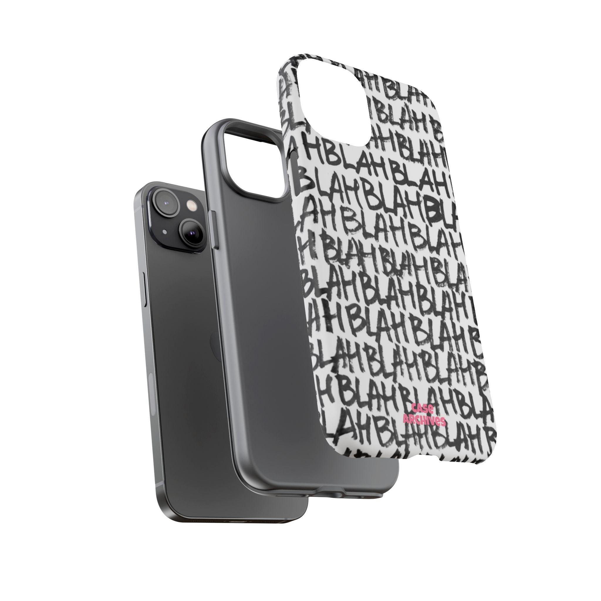 Phone Case — 'BLAH BLAH' Graffiti Text Protective Tough Case