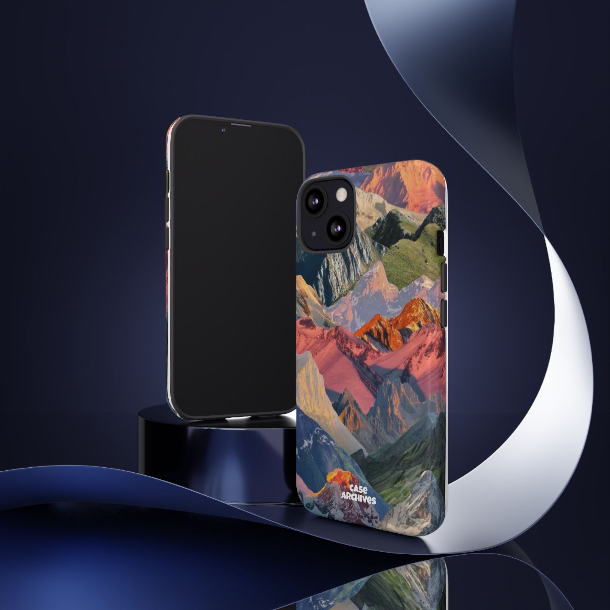 Tough Cases Colorful Mountain Landscape Phone Case — Durable Protective iPhone Cover
