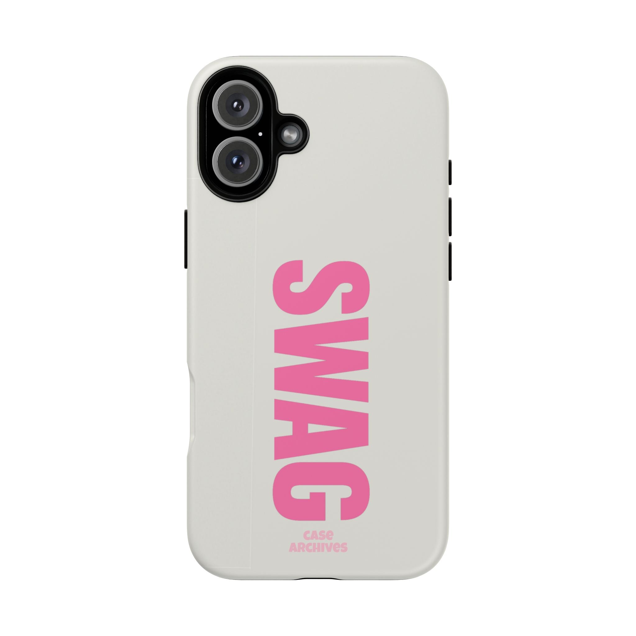 SWAG Phone Case — Bold Pink Vertical Text Tough Case