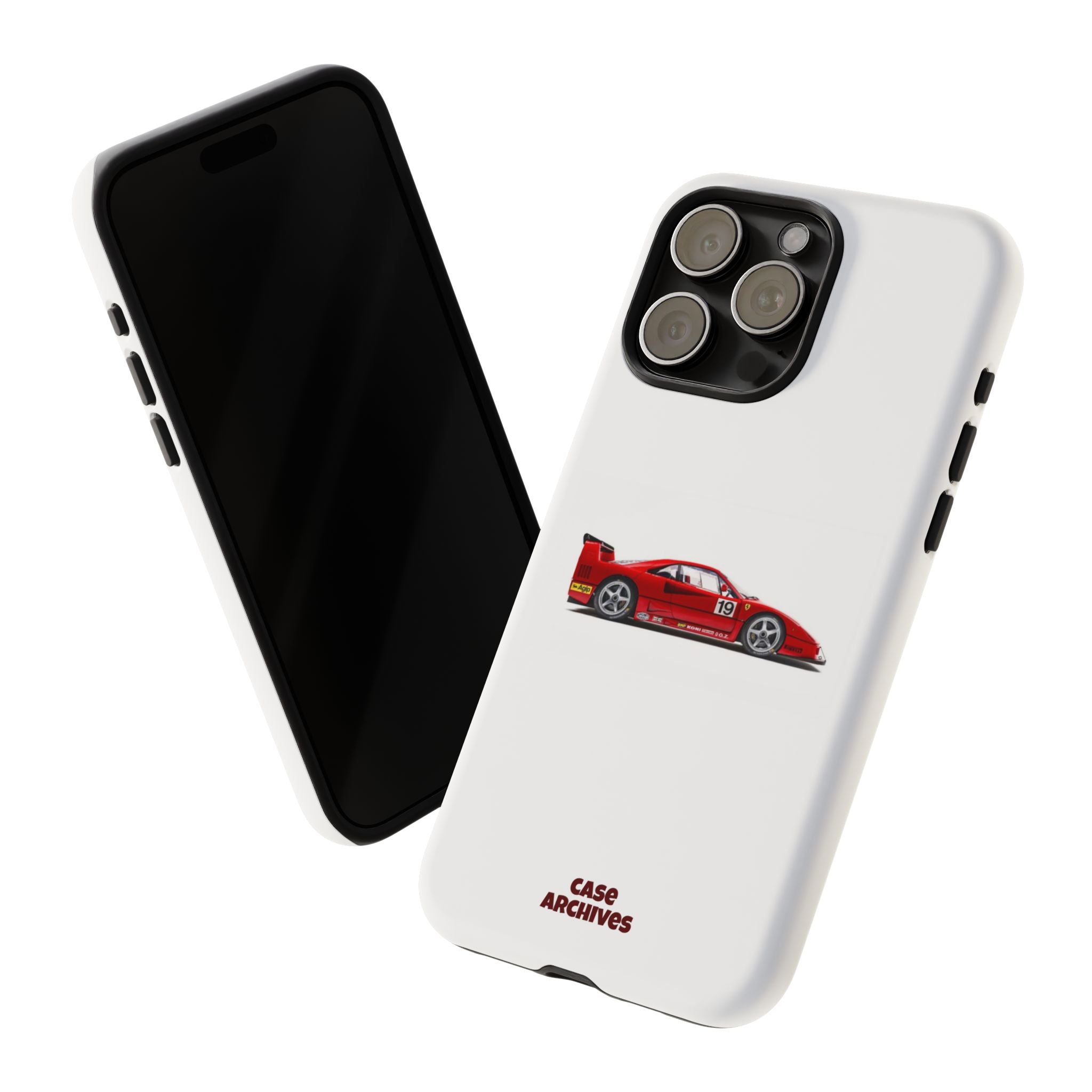 Phone Case — Red Vintage Race Car Design (Case Archives)
